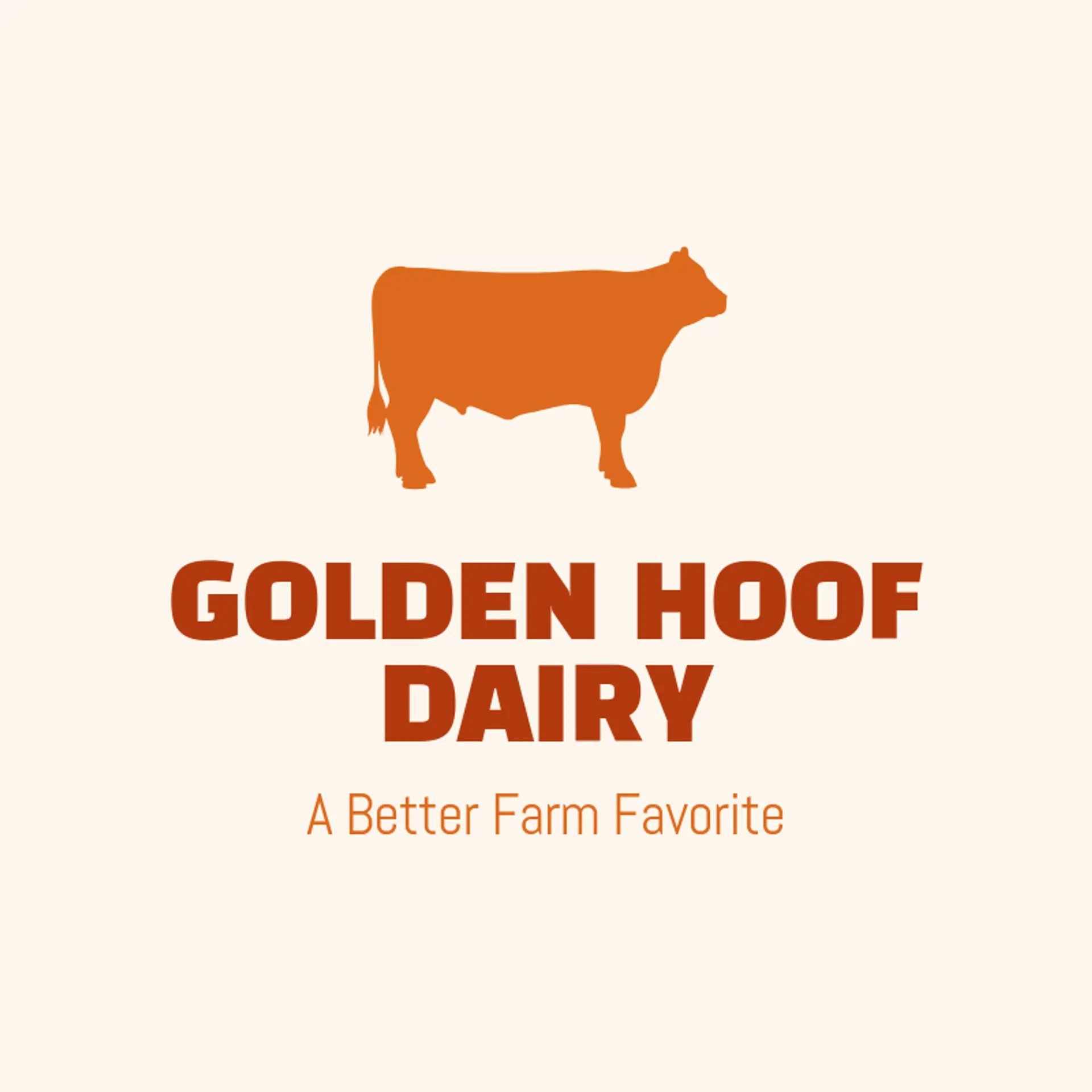 Golden Hoof Dairy logo for dairy