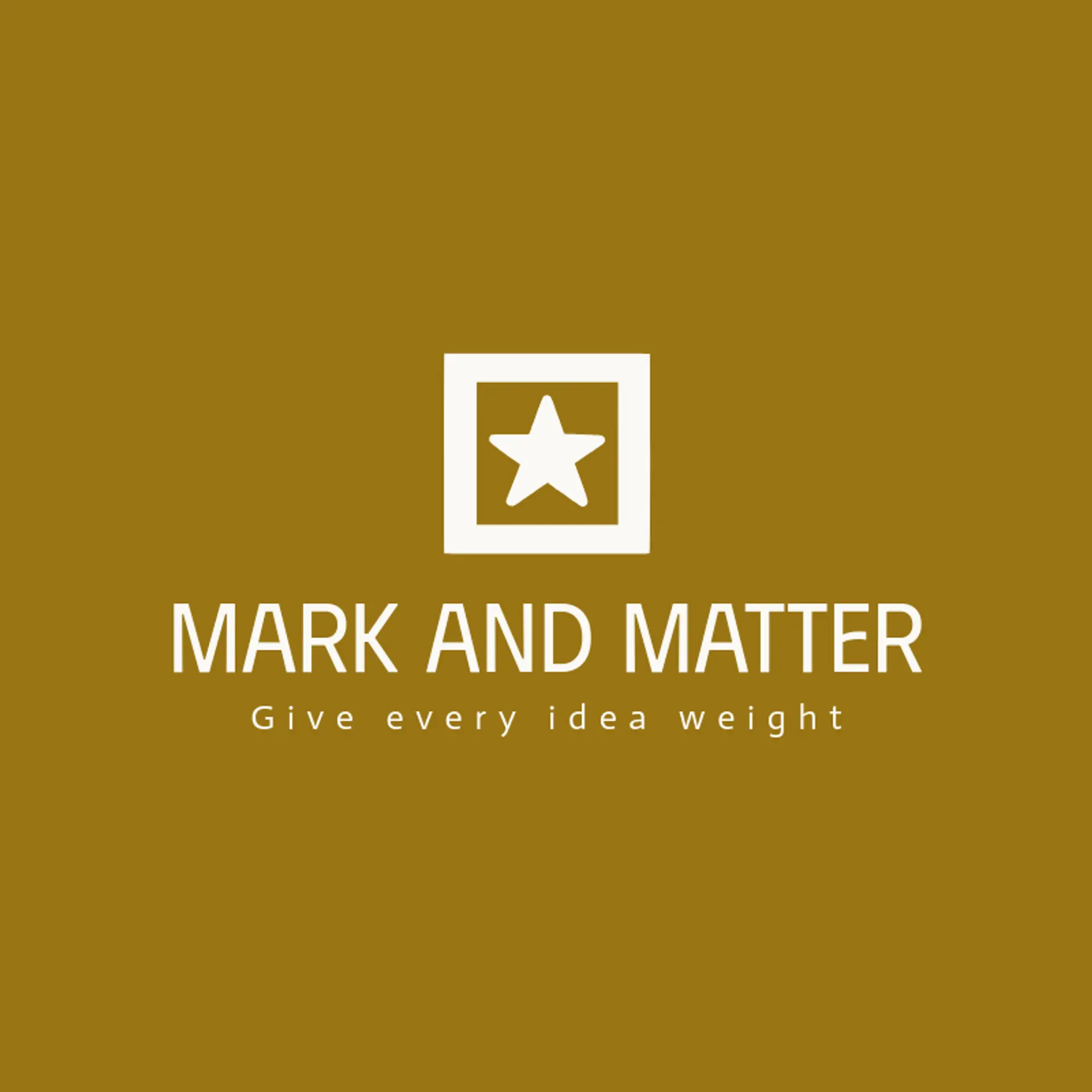 Mark And Matter logo for frame