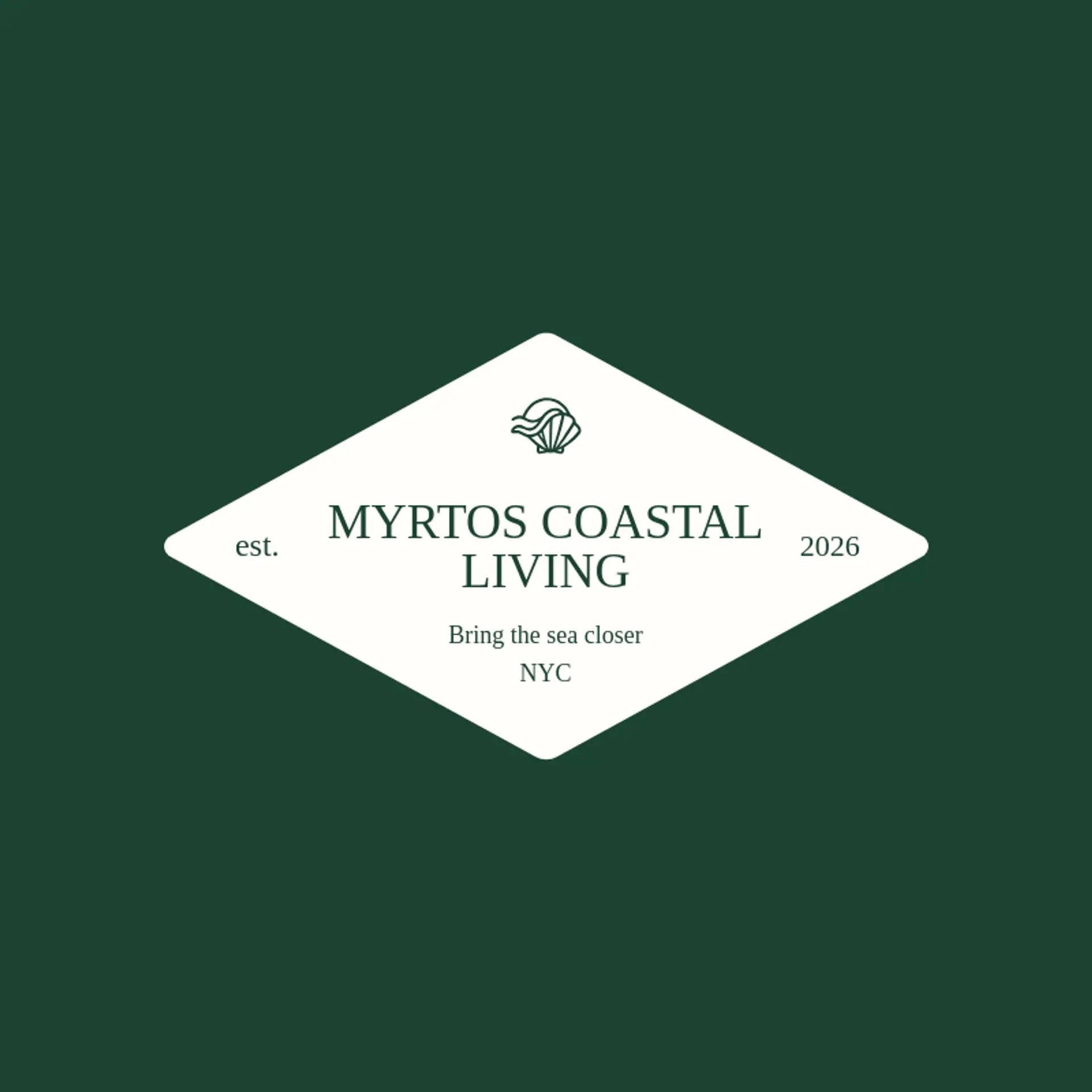 Myrtos Coastal Living logo for greek