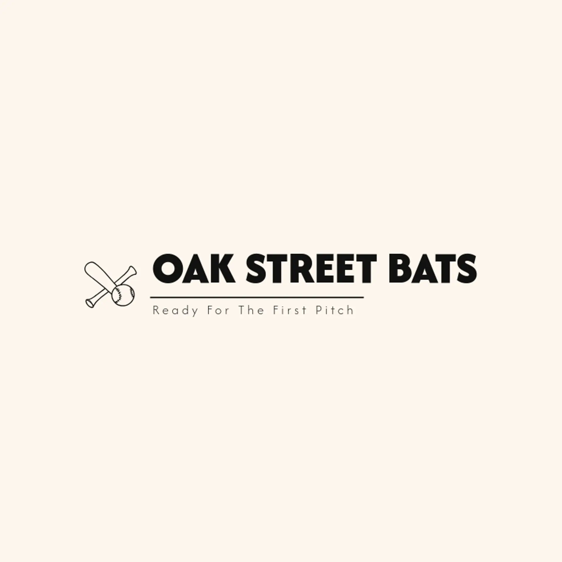 Oak Street Bats logo for baseball