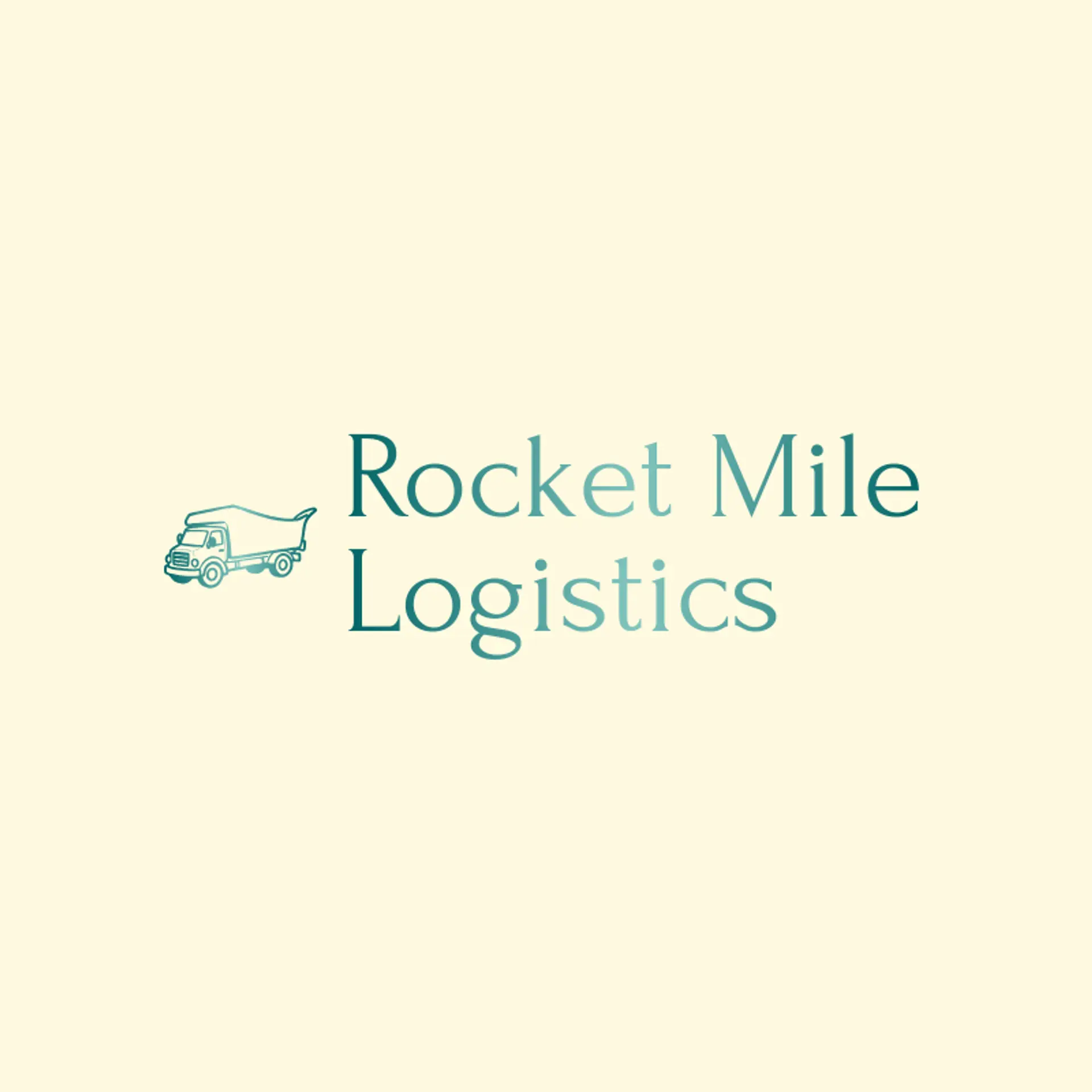 Rocket Mile Logistics logo for truck