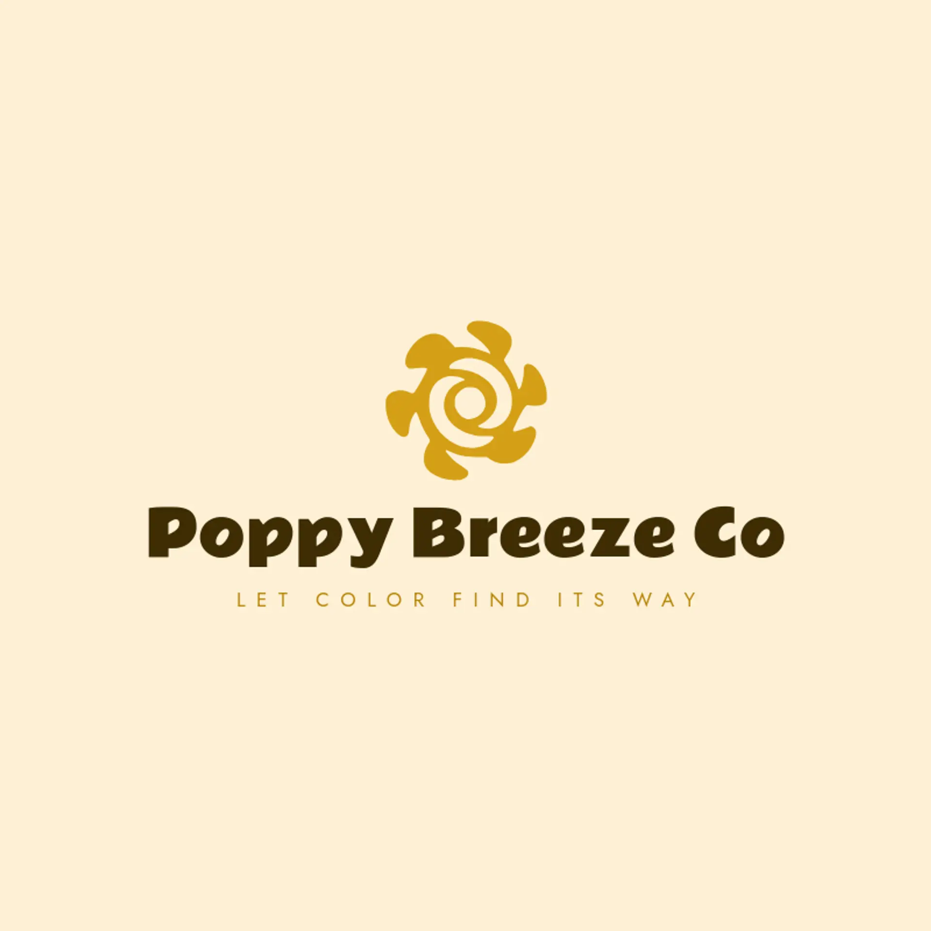 Poppy Breeze Co logo for pinwheel