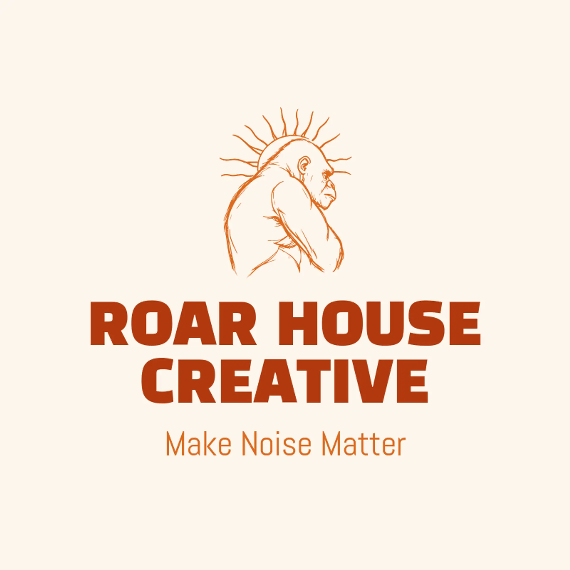 Roar House Creative logo for gorilla