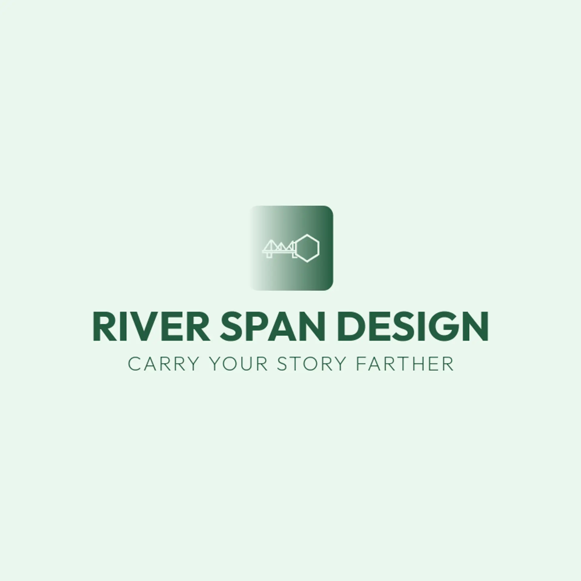 River Span Design logo for hexagon
