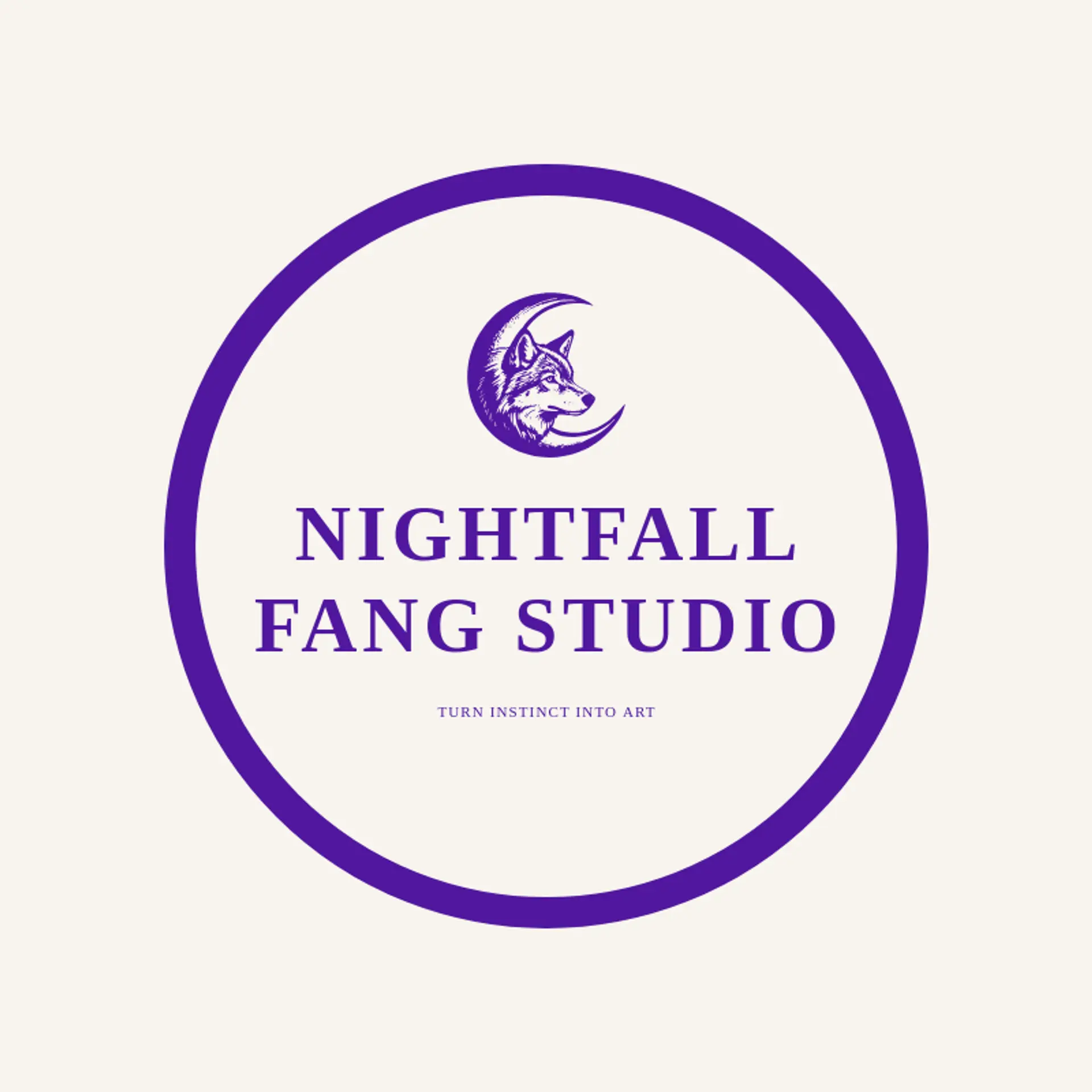 Nightfall Fang Studio logo for wolf head