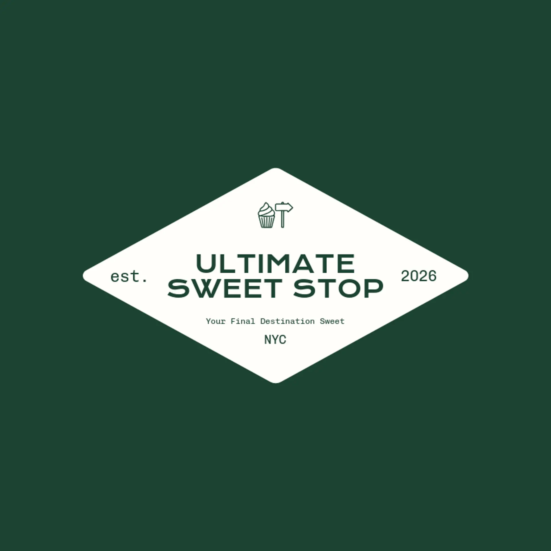Ultimate Sweet Stop logo for cupcake