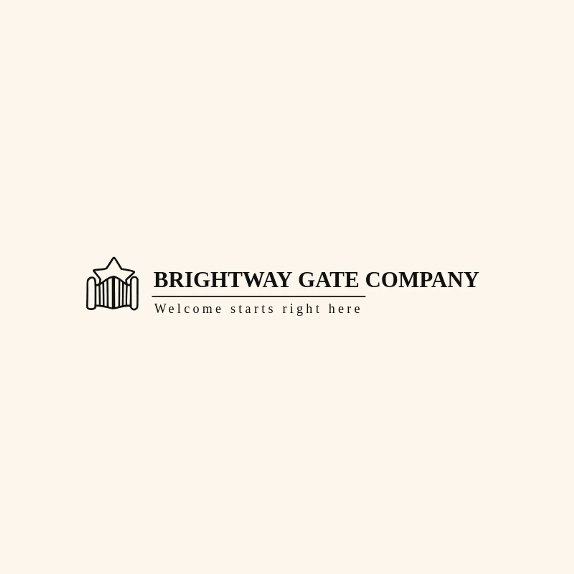 Brightway Gate Company logo for gate