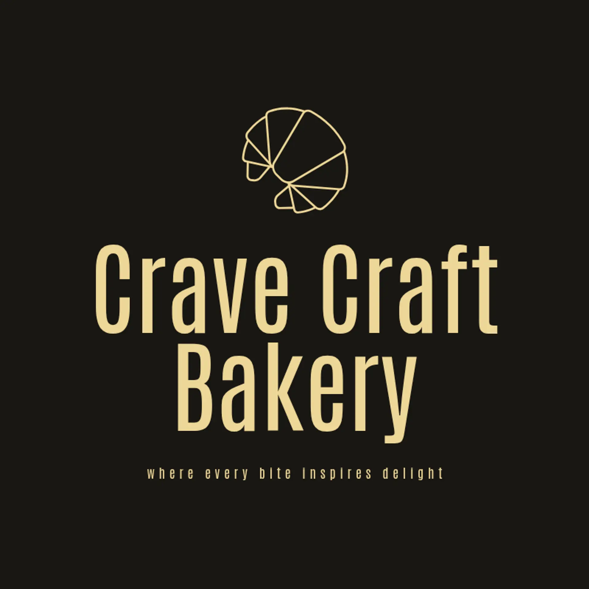 Crave Craft Bakery logo for modern bakery