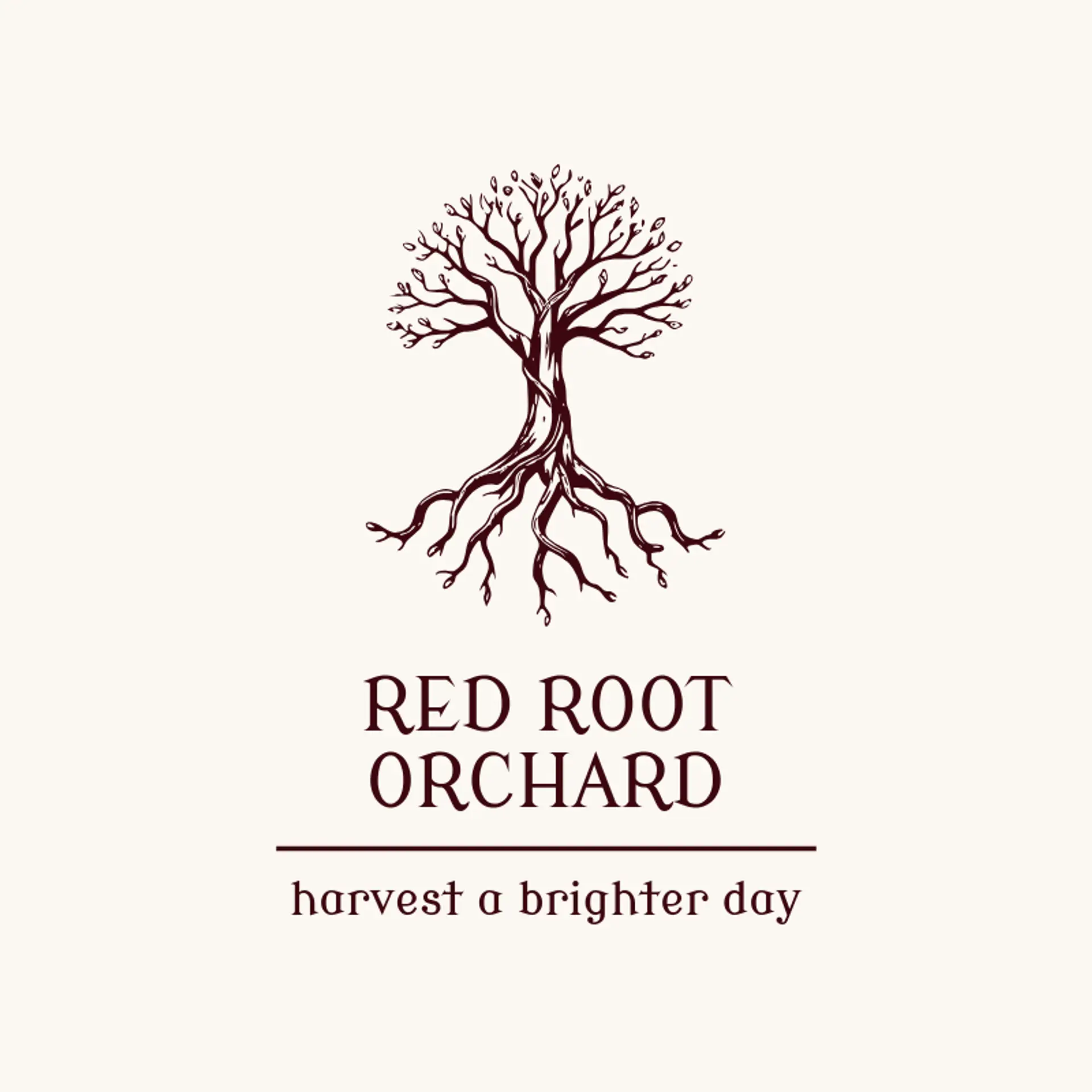 Red Root Orchard logo for roots