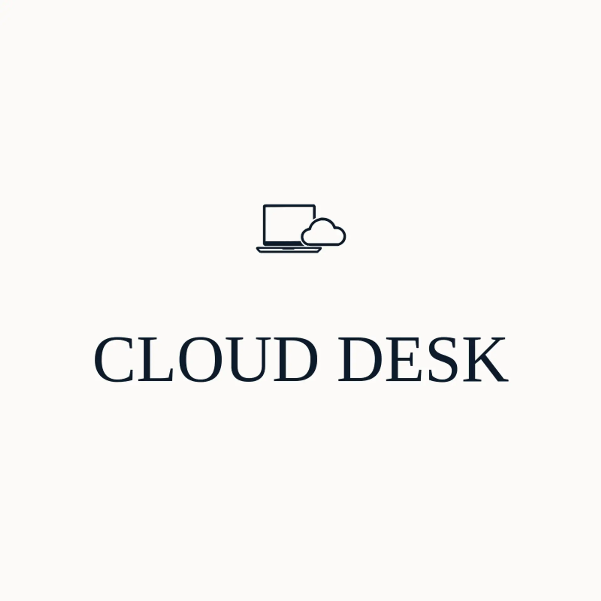 Cloud Desk logo for laptop