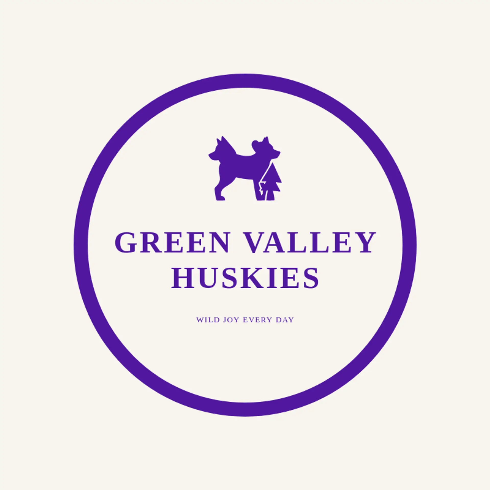 Green Valley Huskies logo for husky