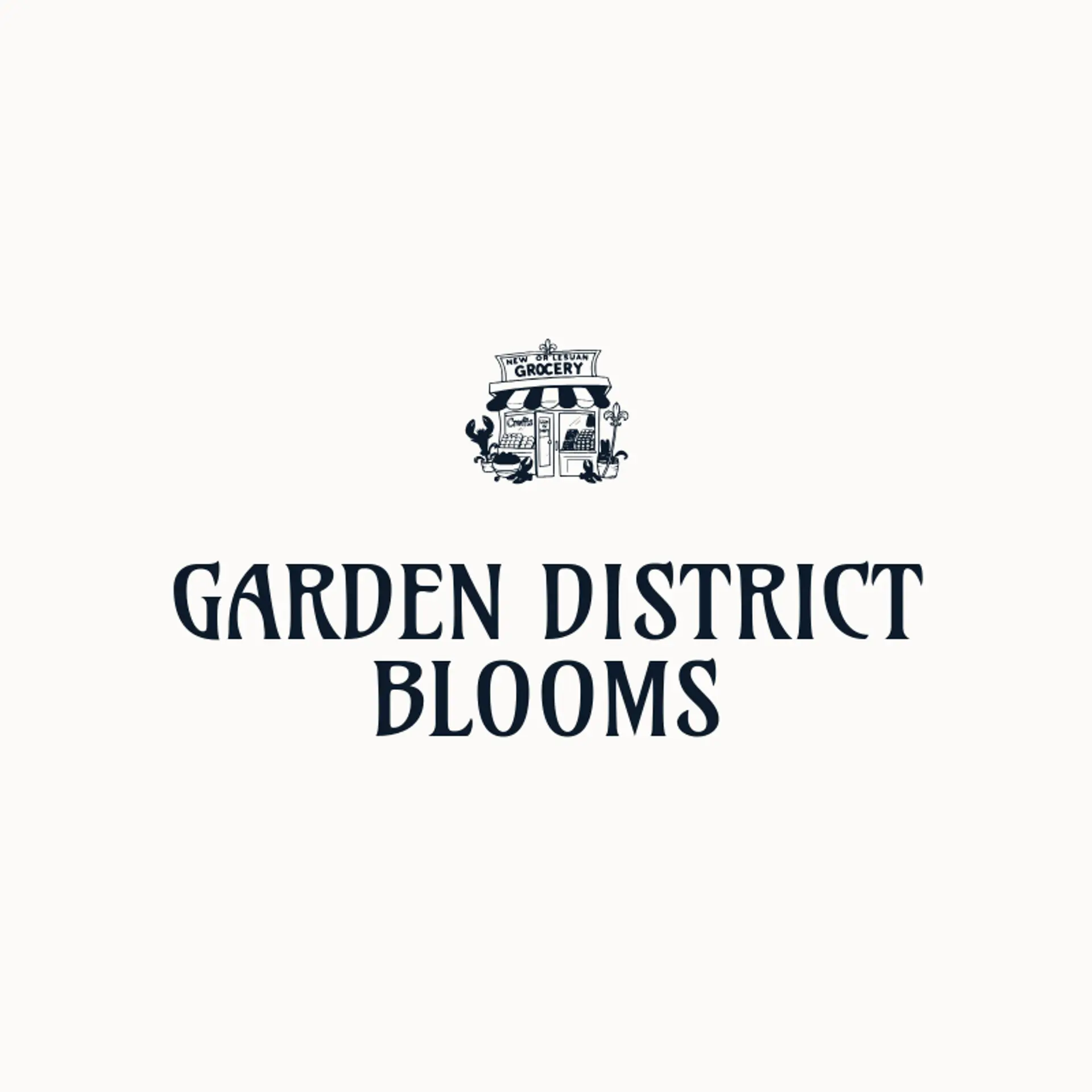 Garden District Blooms logo for new orleans