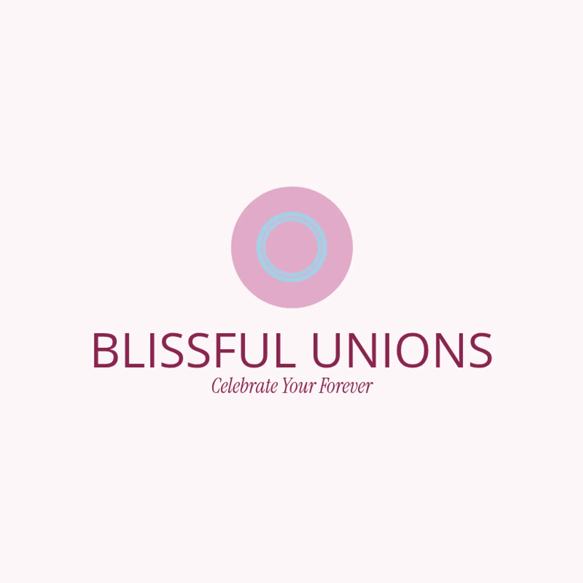 Blissful Unions logo for wedding service