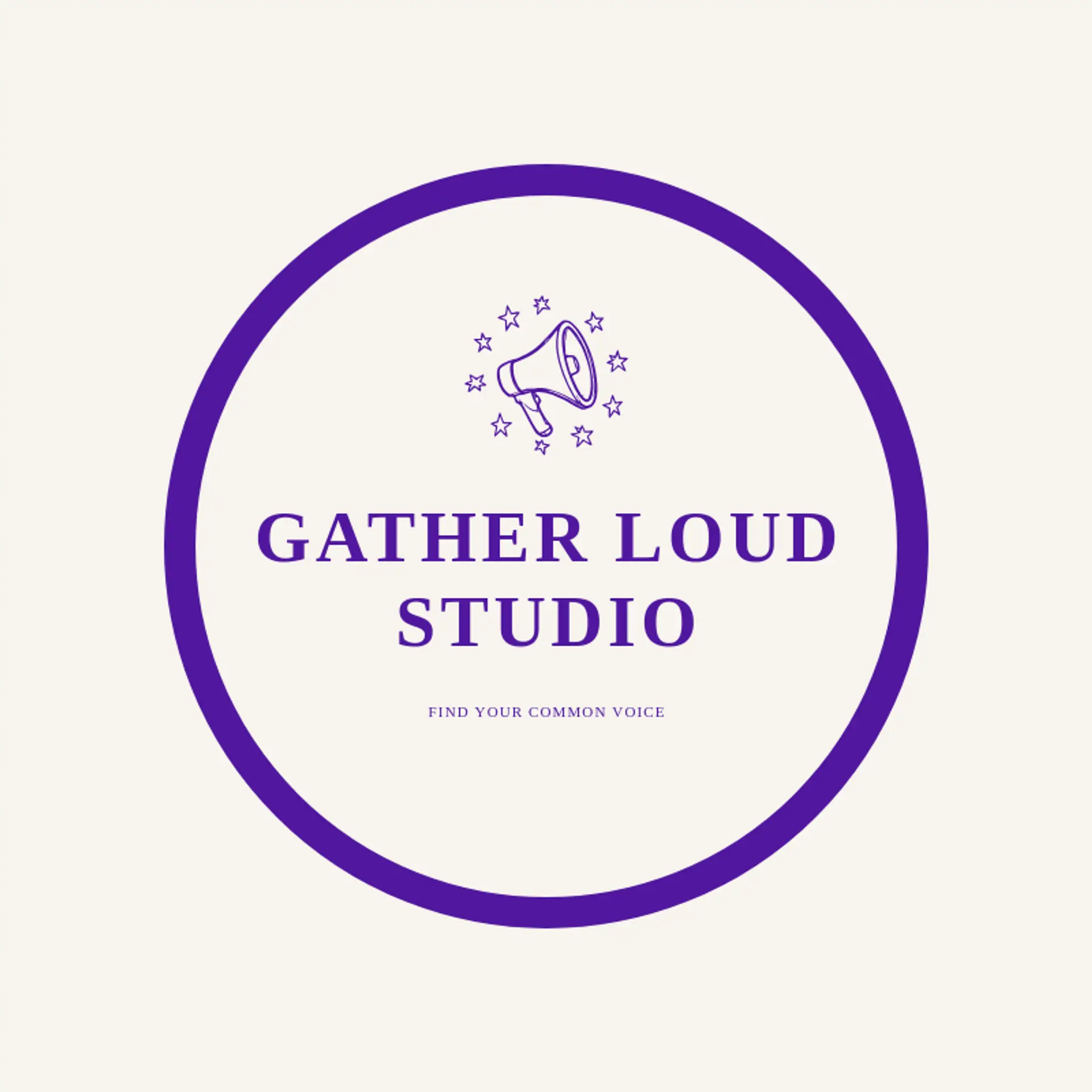 Gather Loud Studio logo for megaphone
