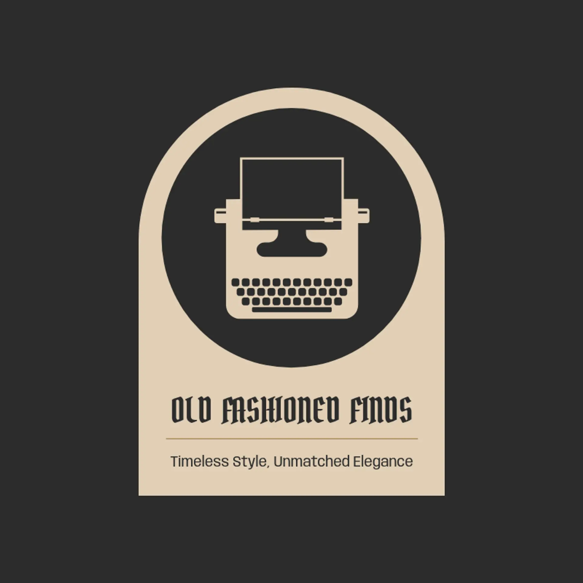 Old Fashioned Finds logo for classic fashion