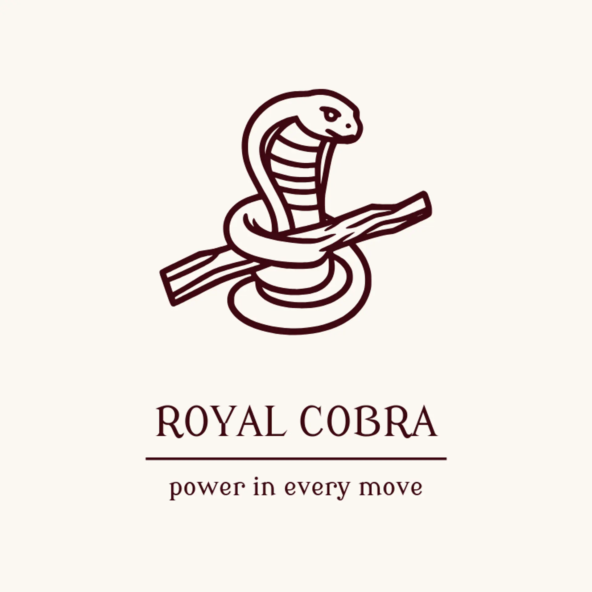 Royal Cobra logo for snake