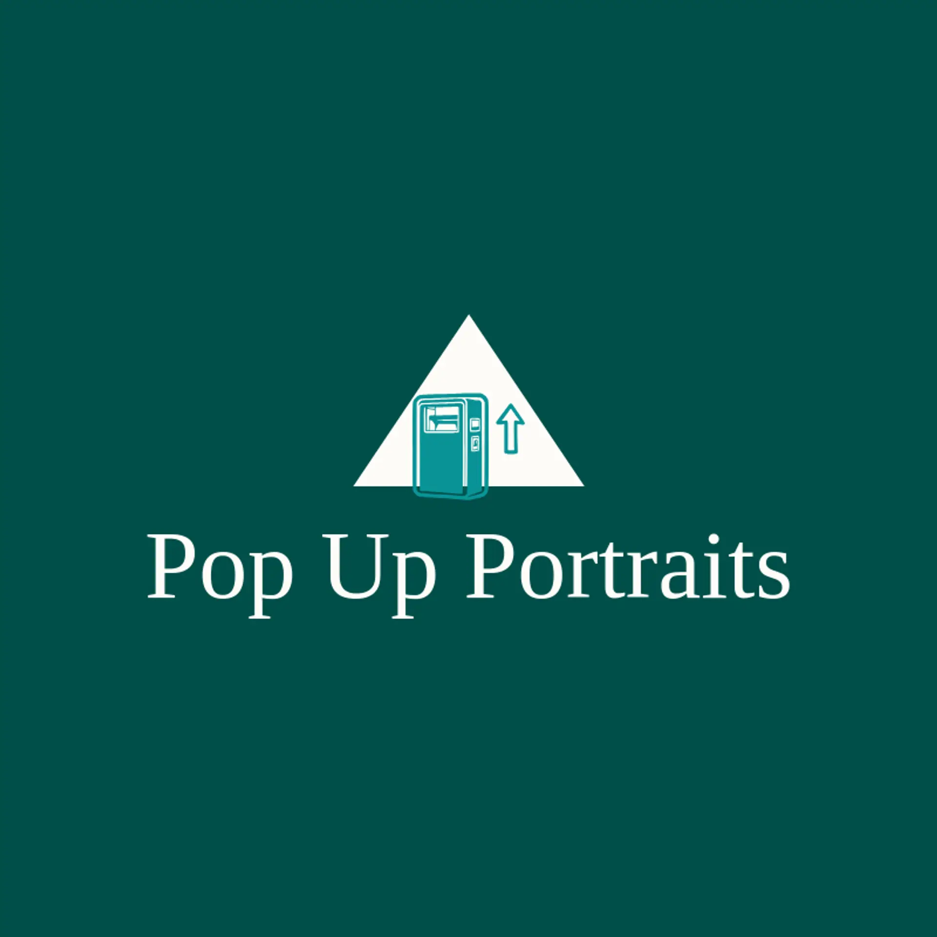 Pop Up Portraits logo for photo booth