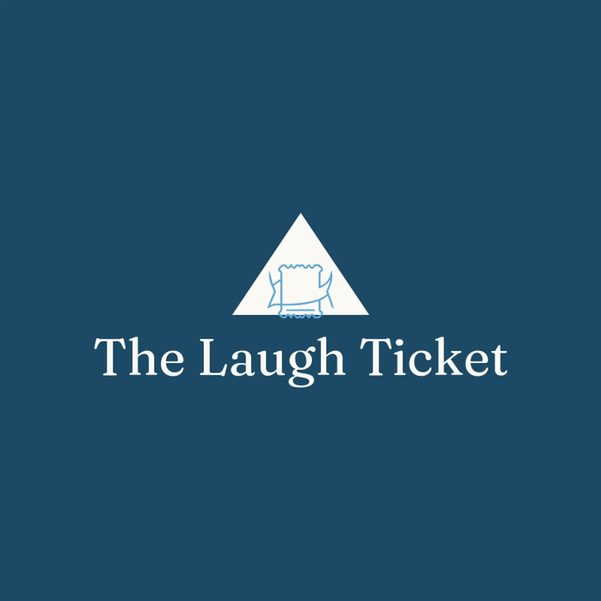 The Laugh Ticket logo for comedy