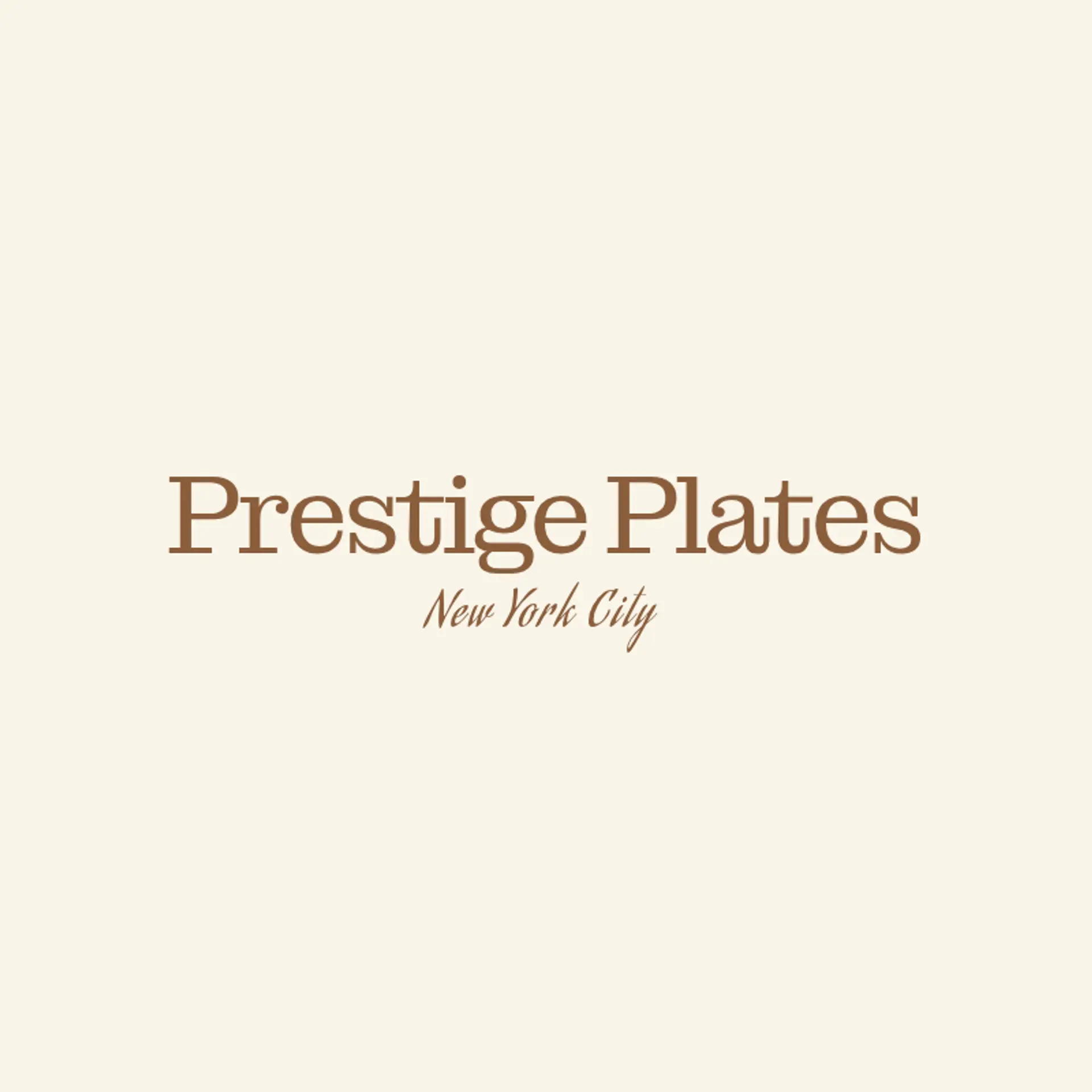 Prestige Plates logo for fine dining restaurant
