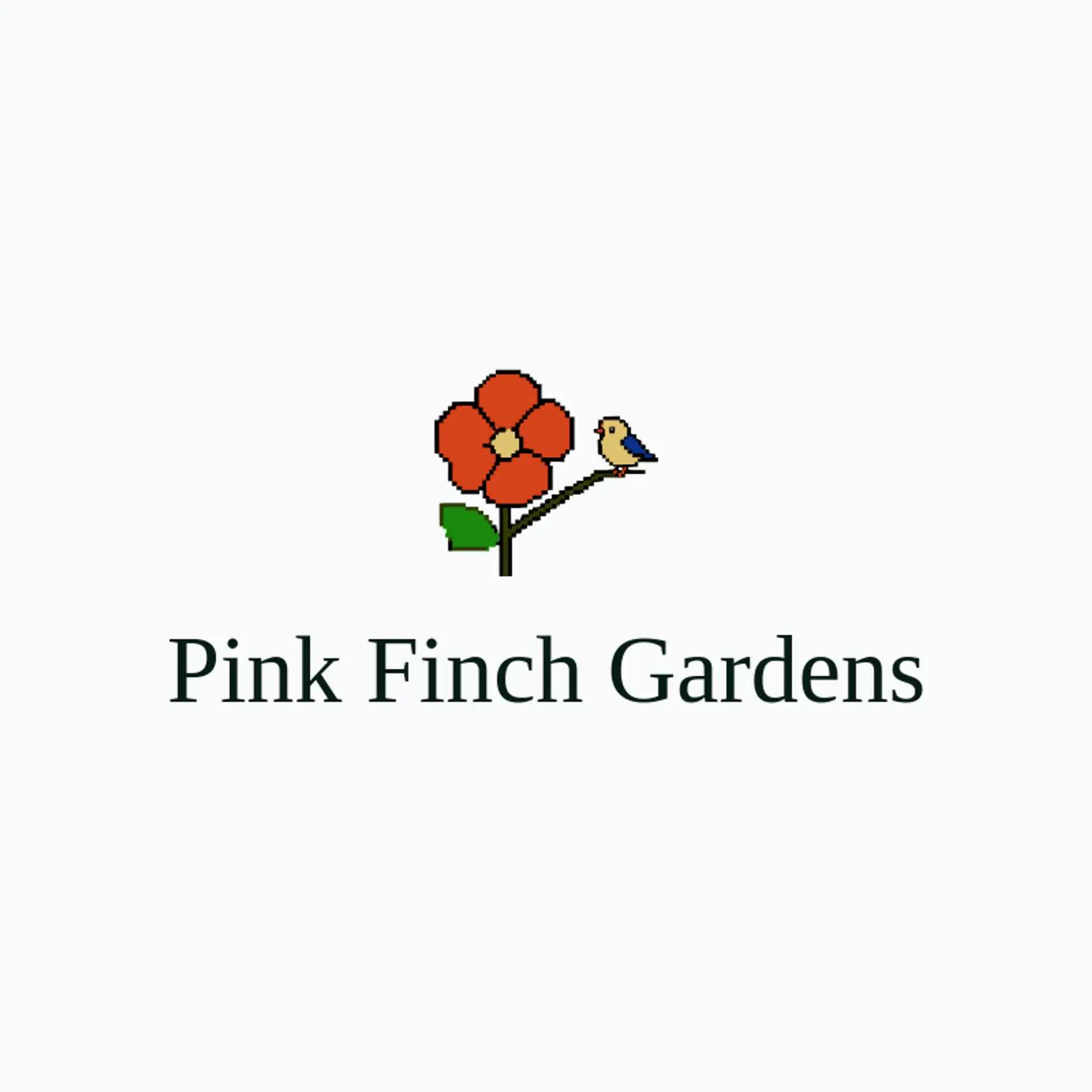 Pink Finch Gardens logo for blossom