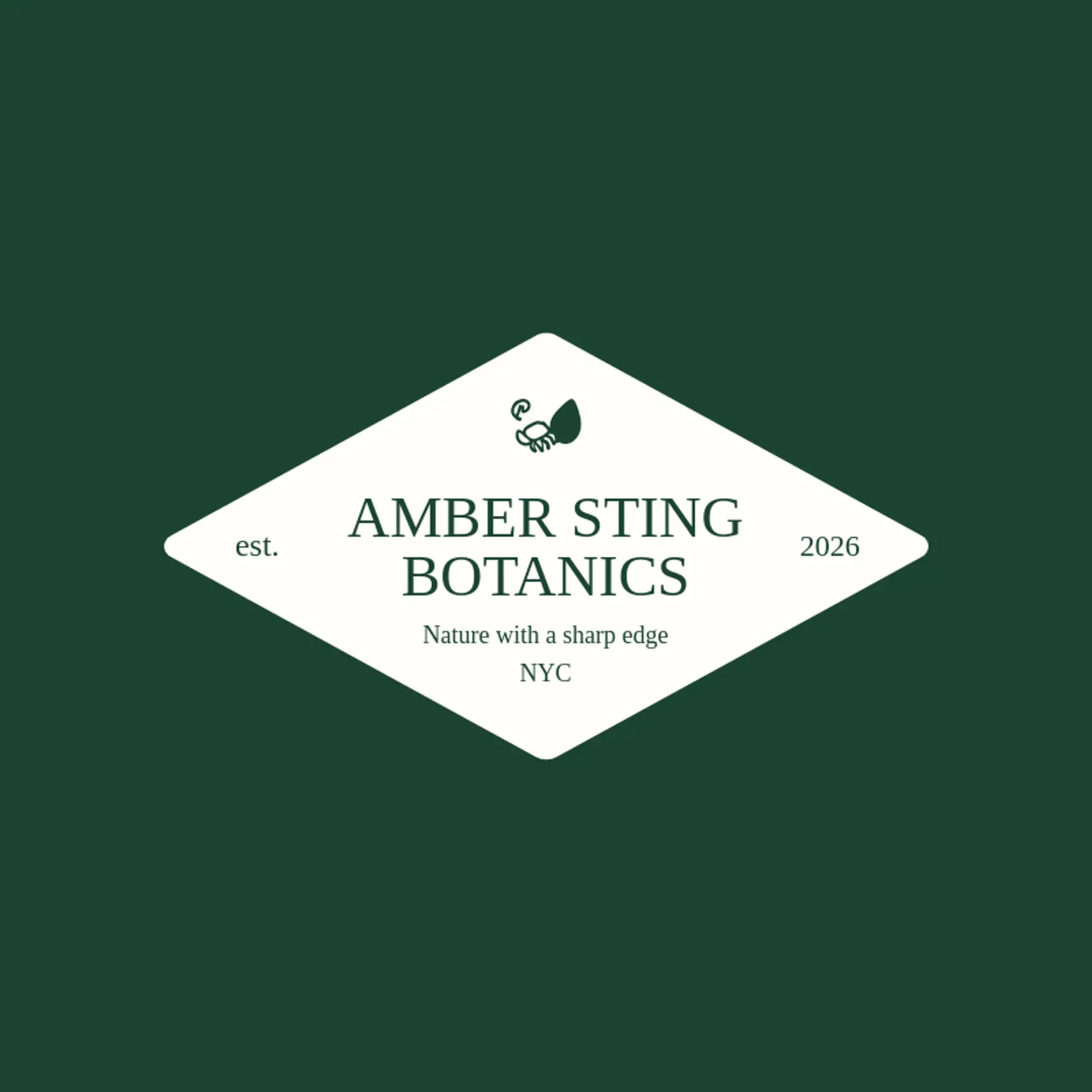 Amber Sting Botanics logo for venom