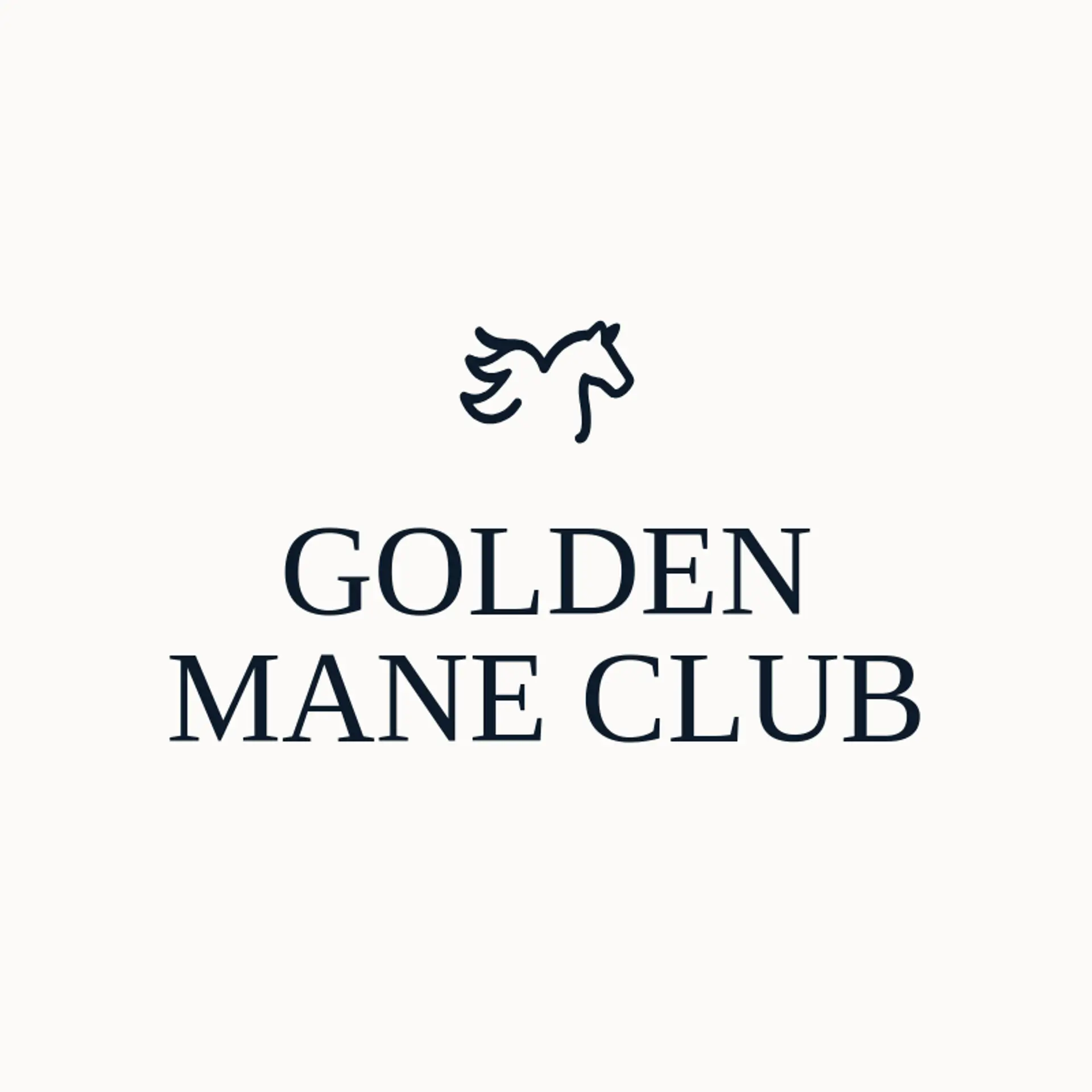 Golden Mane Club logo for pegasus