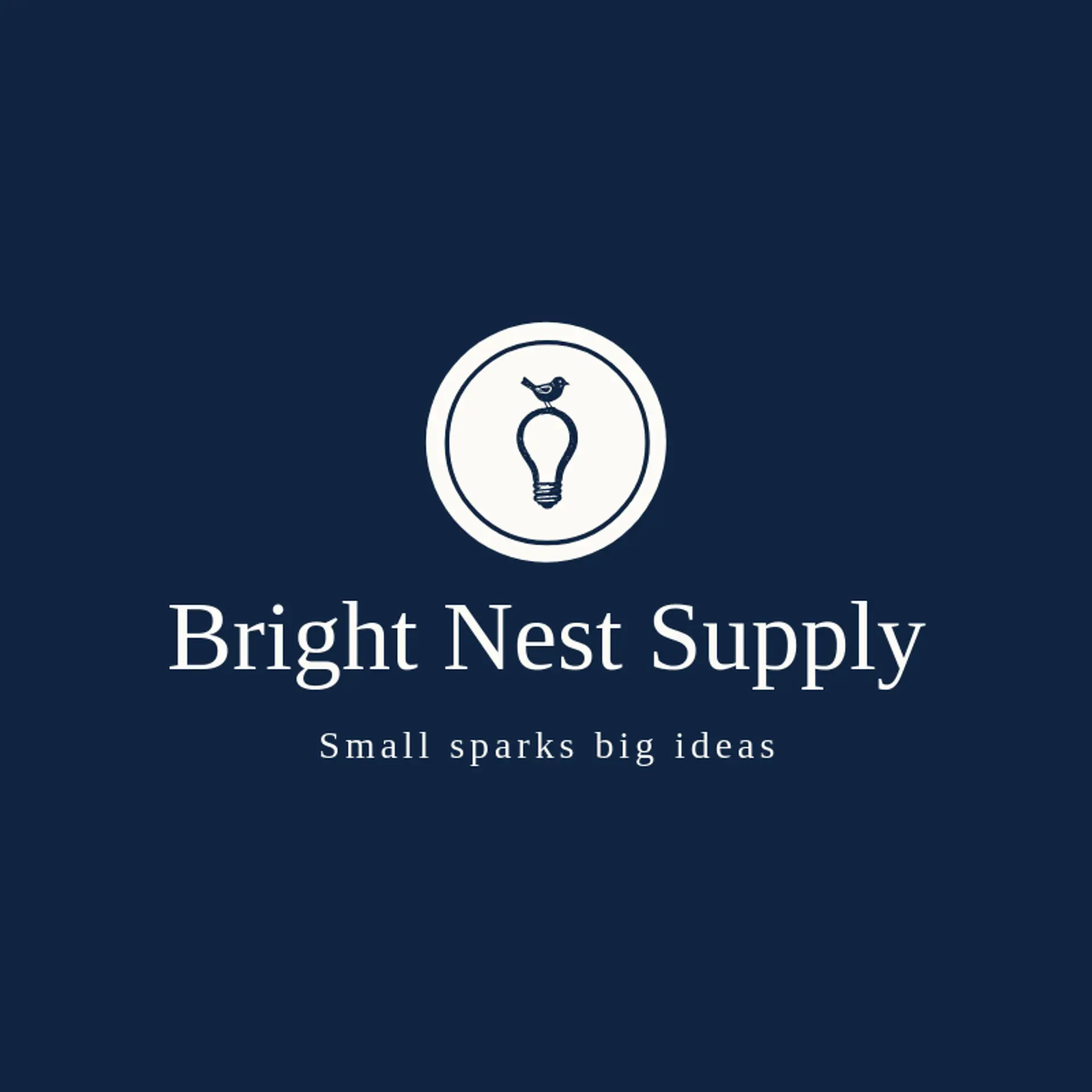Bright Nest Supply logo for light bulb