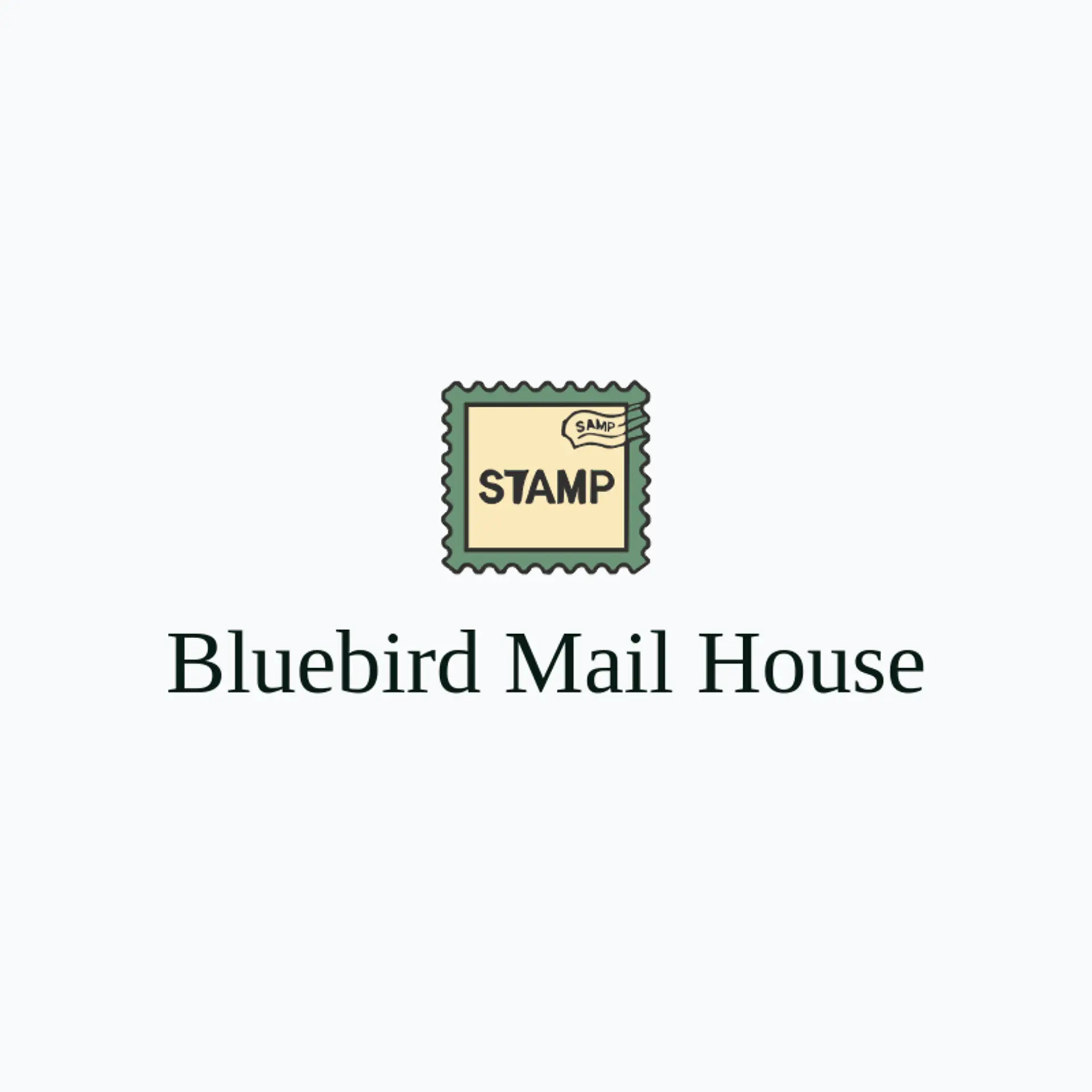 Bluebird Mail House logo for post office
