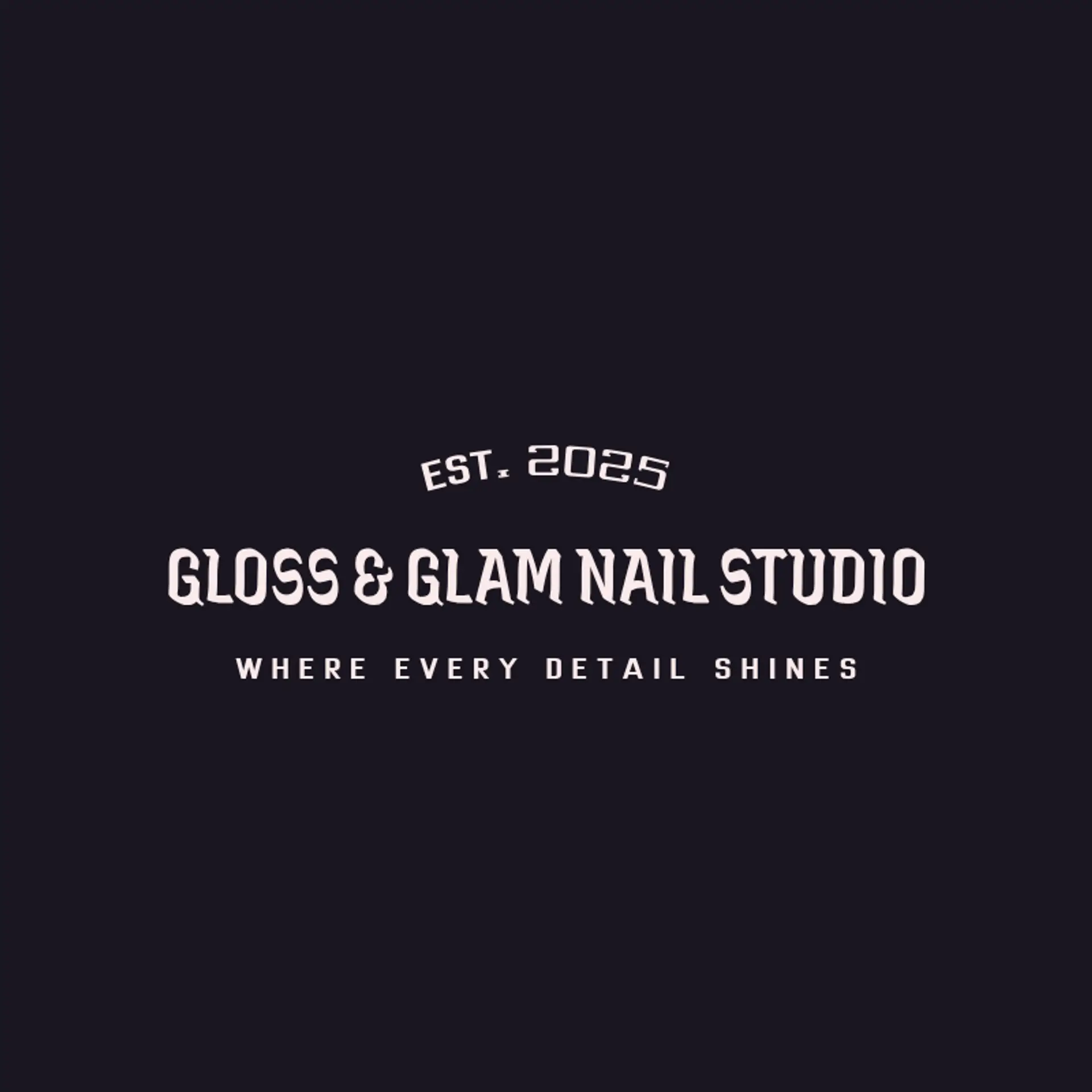 Gloss & Glam Nail Studio logo for nail salon