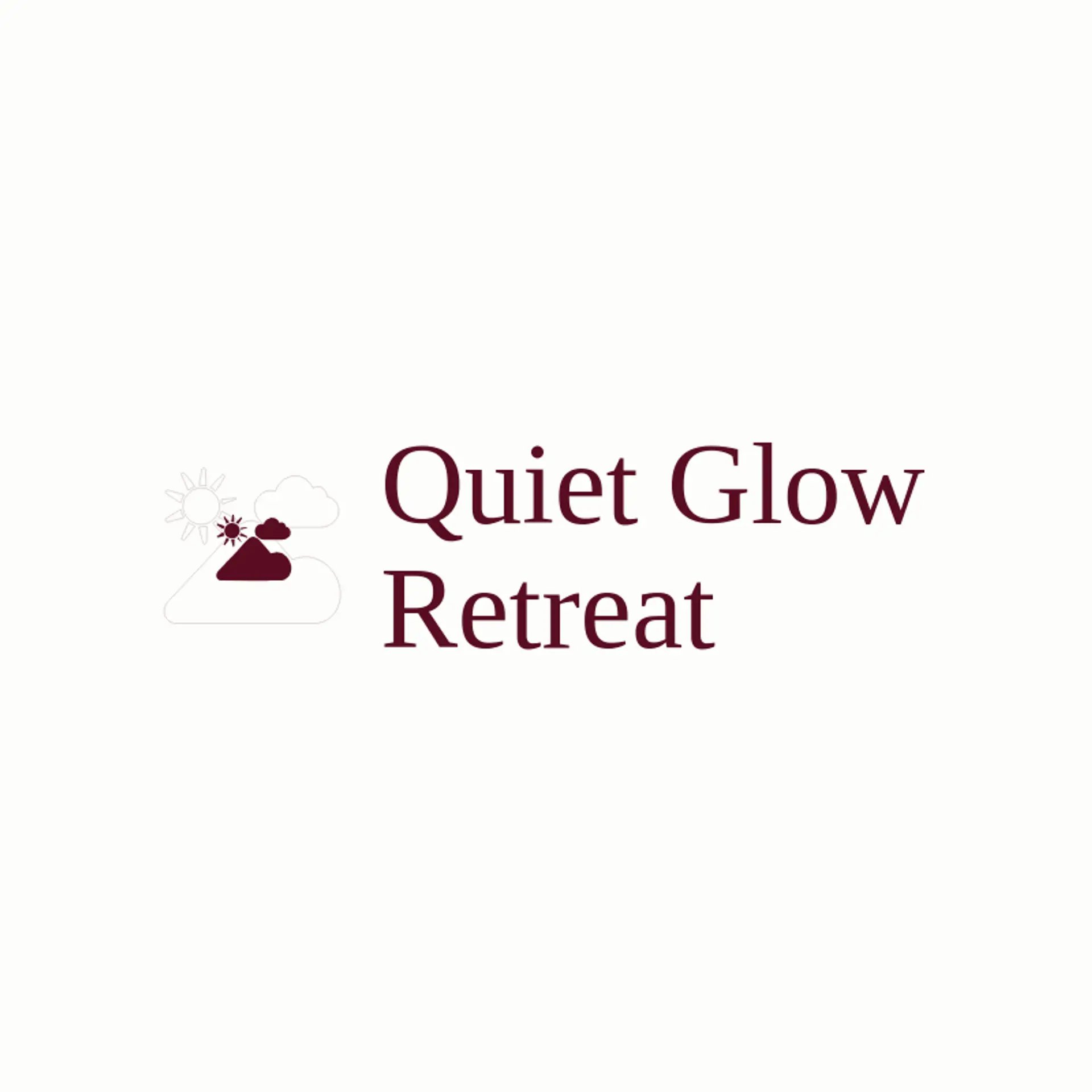 Quiet Glow Retreat logo for sunset