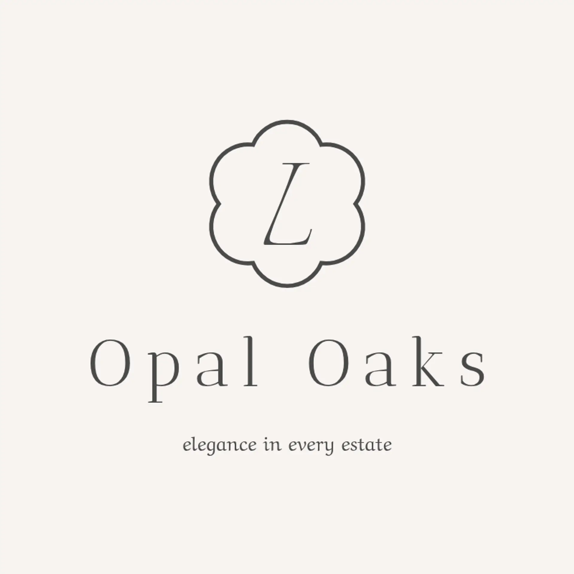 Opal Oaks logo for classy real estate