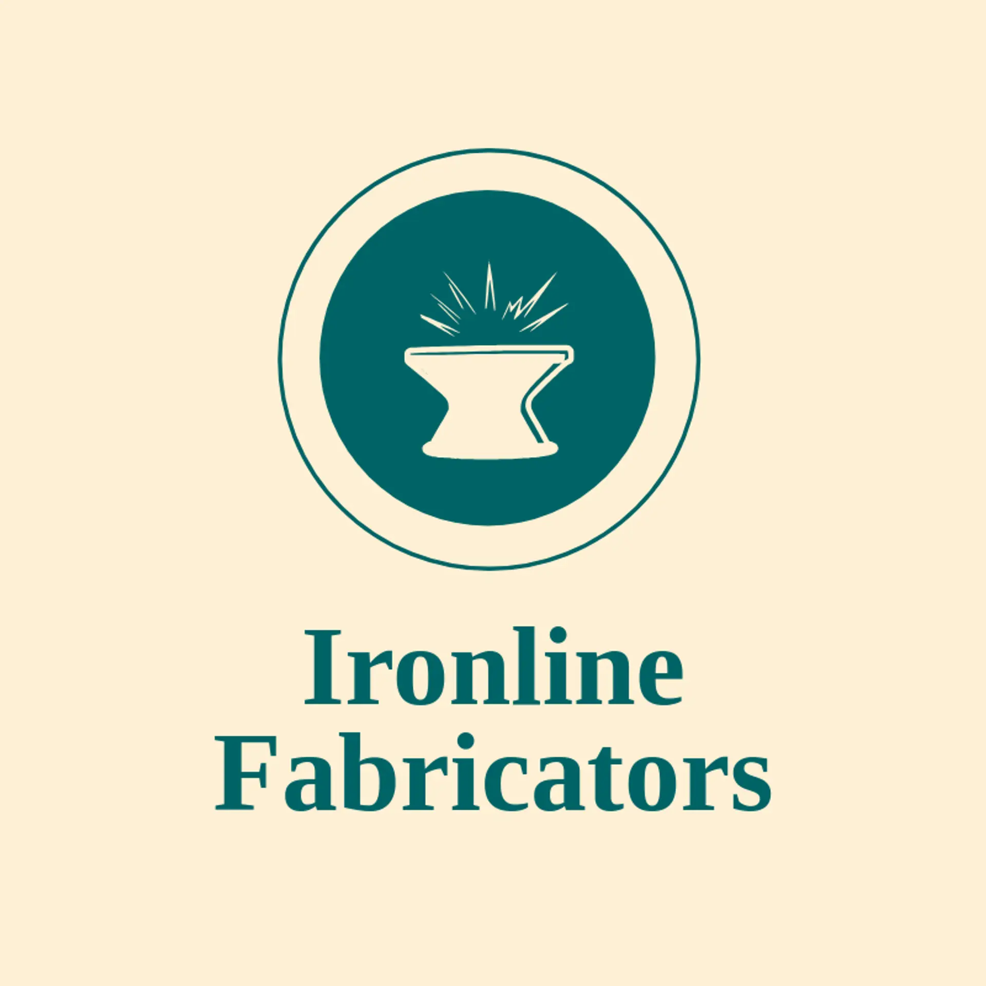 Ironline Fabricators logo for metal