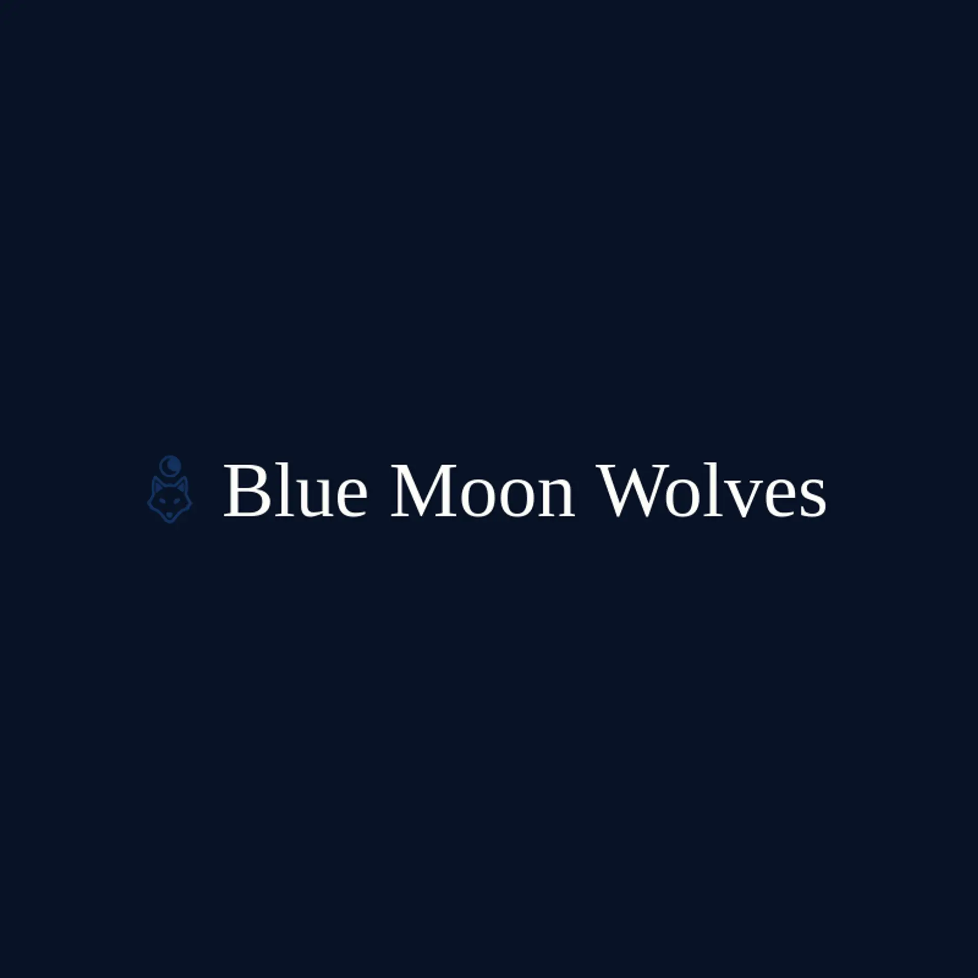 Blue Moon Wolves logo for wolf head