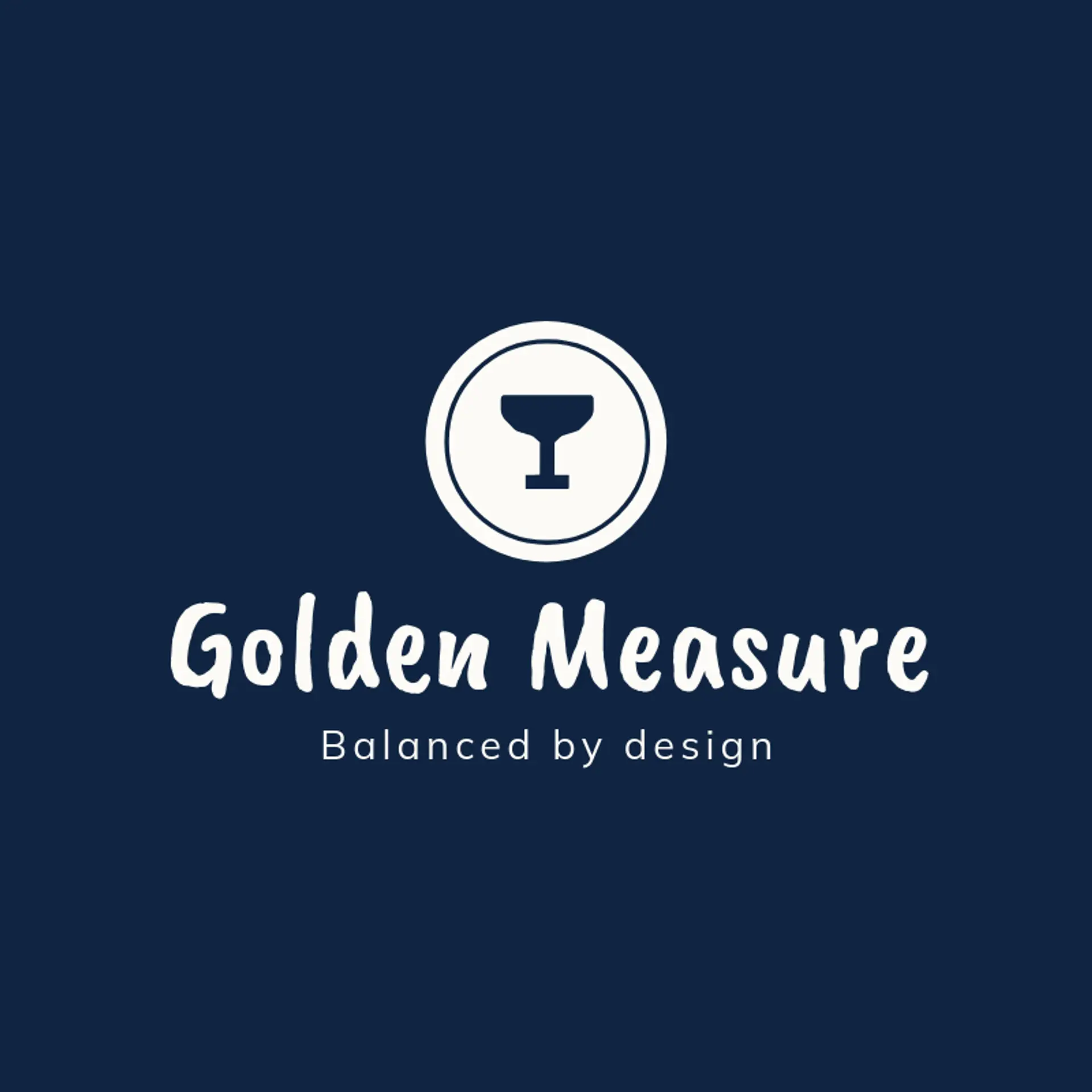 Golden Measure logo for martini