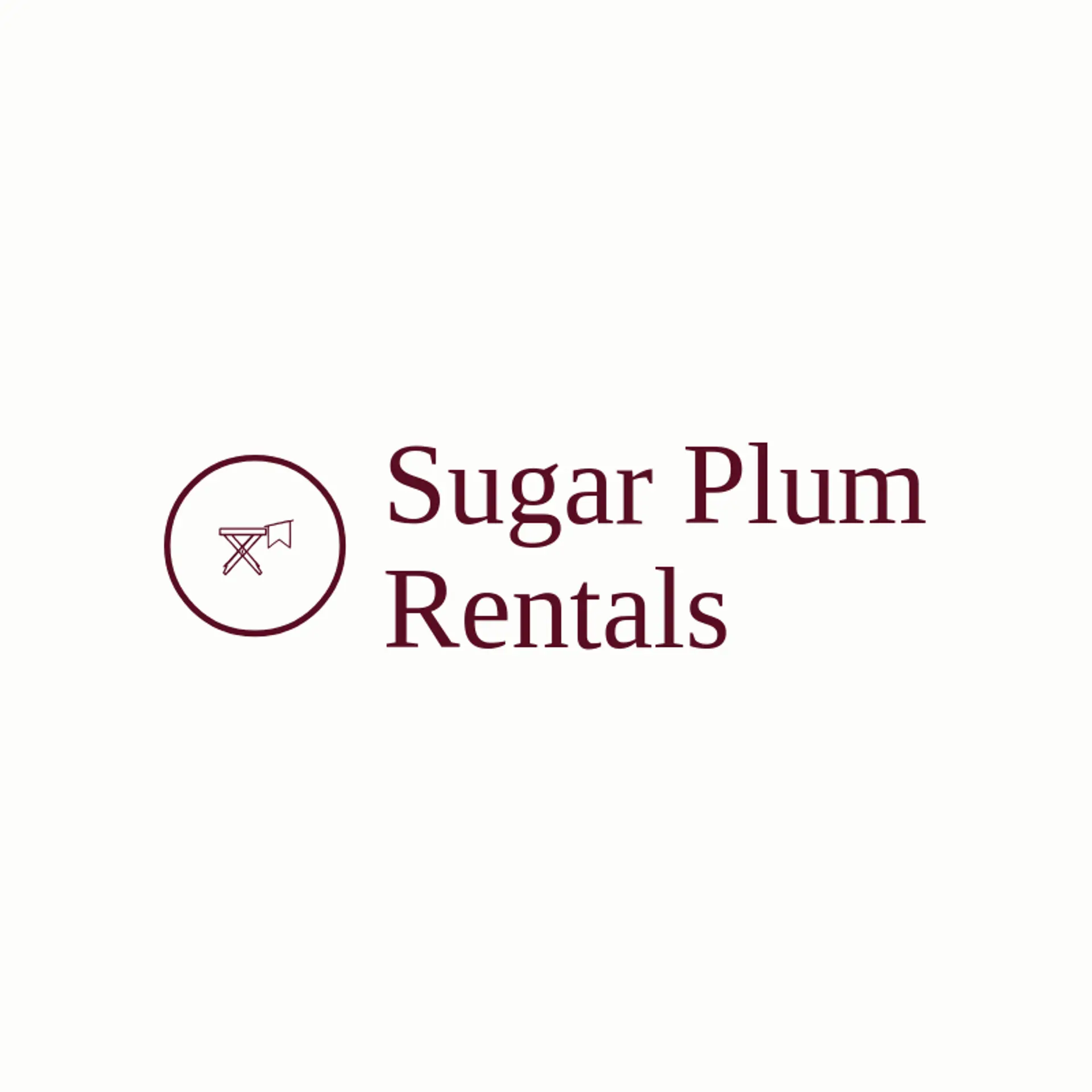 Sugar Plum Rentals logo for party rental