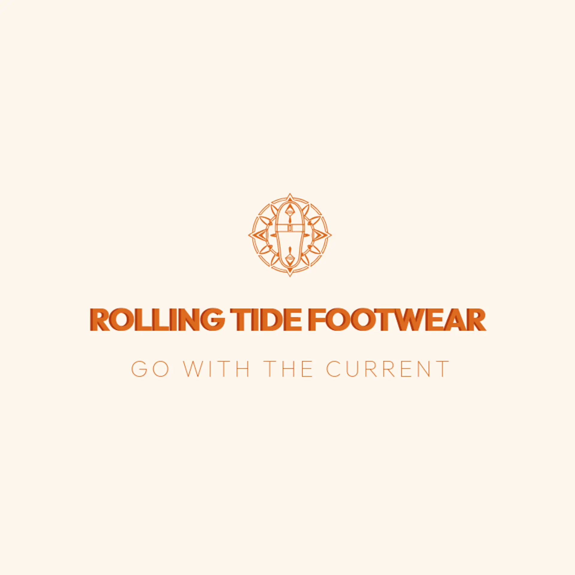 Rolling Tide Footwear logo for sandals