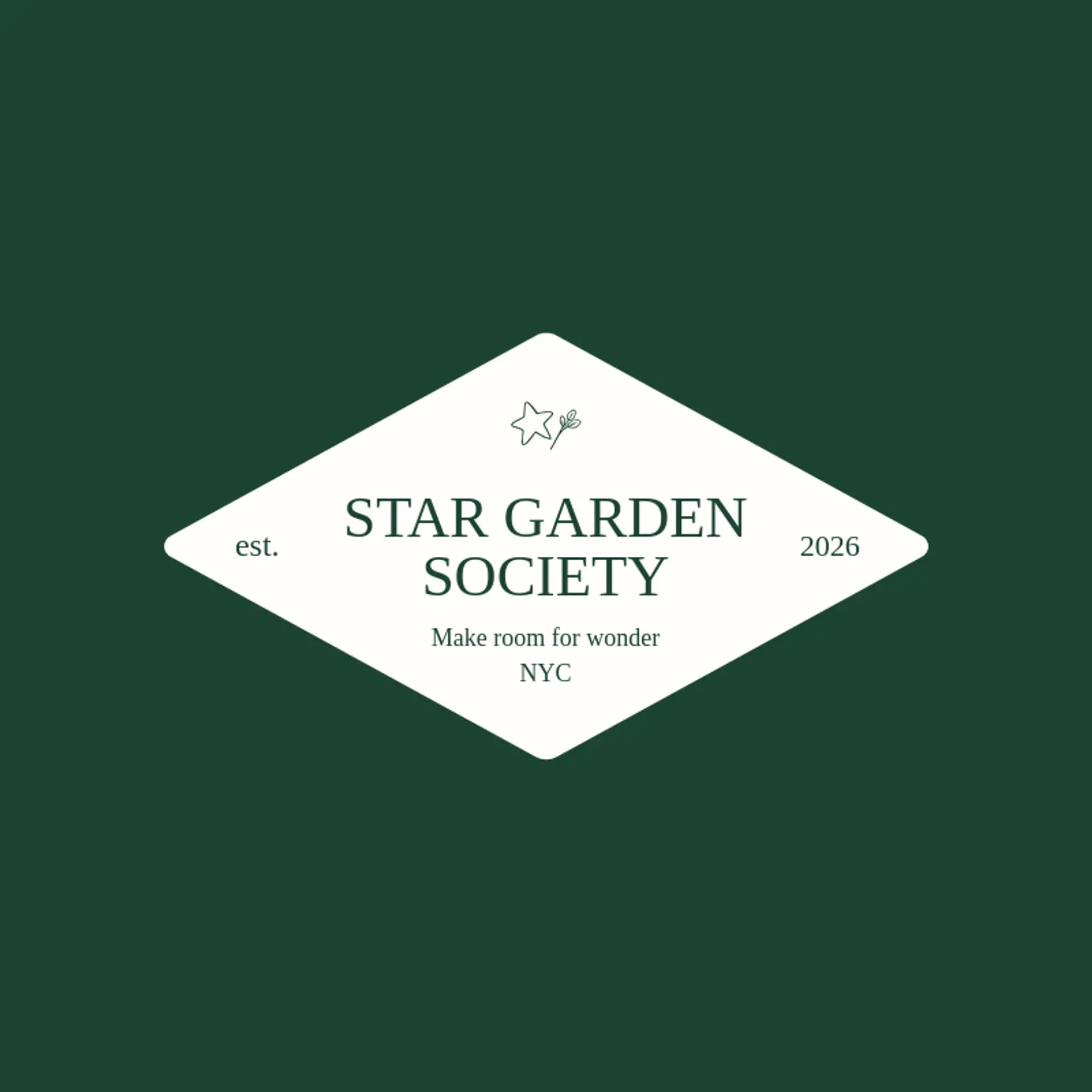 Star Garden Society logo for sci fi