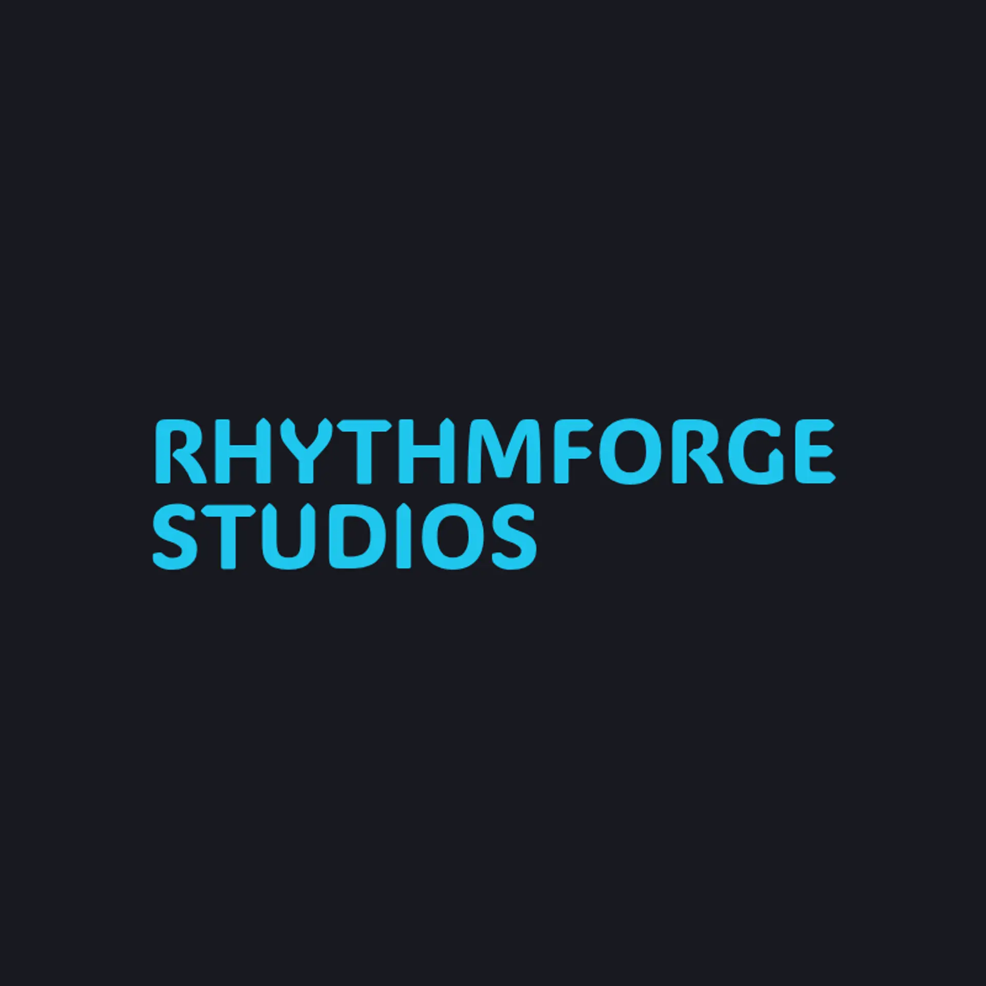 RhythmForge Studios logo for music production
