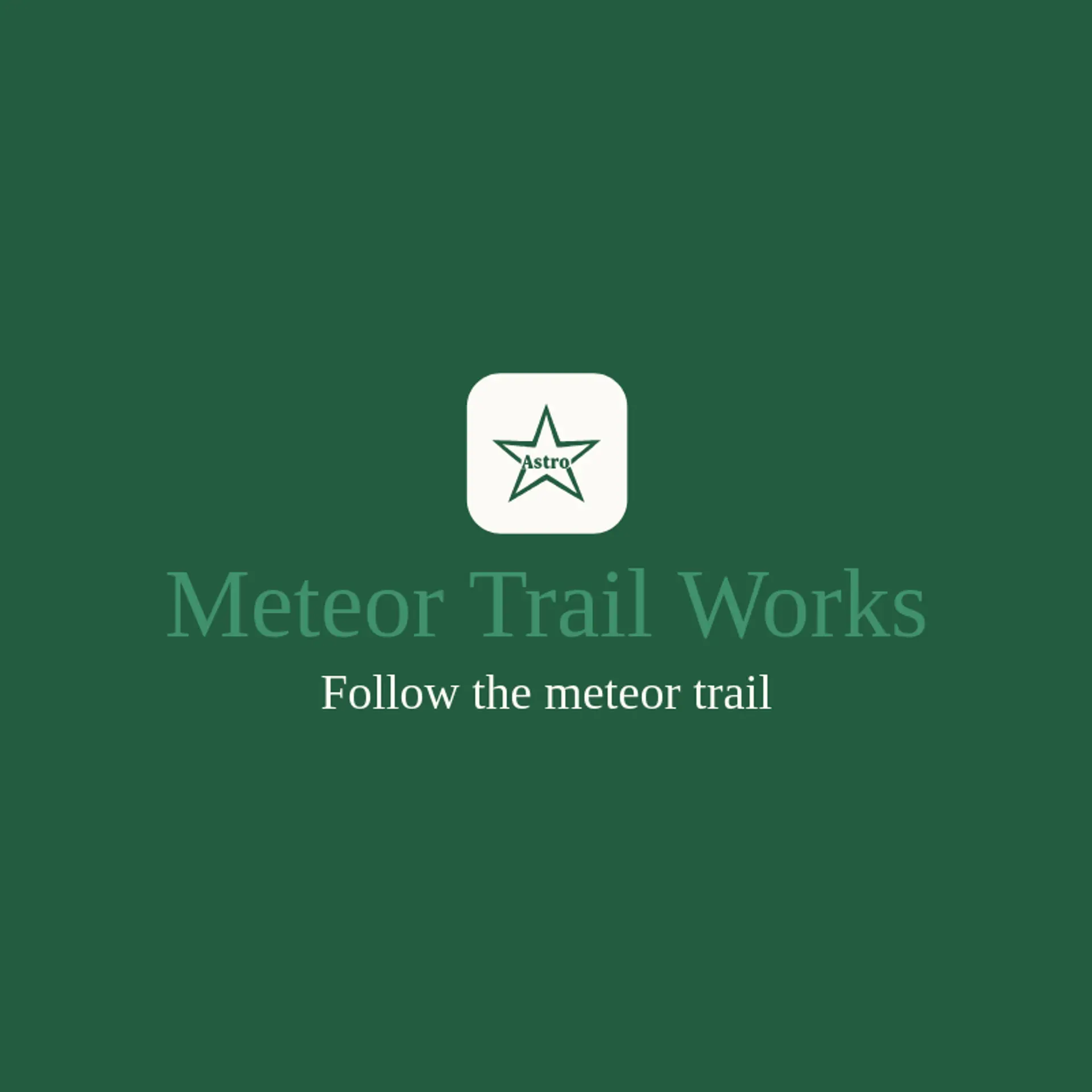 Meteor Trail Works logo for astro