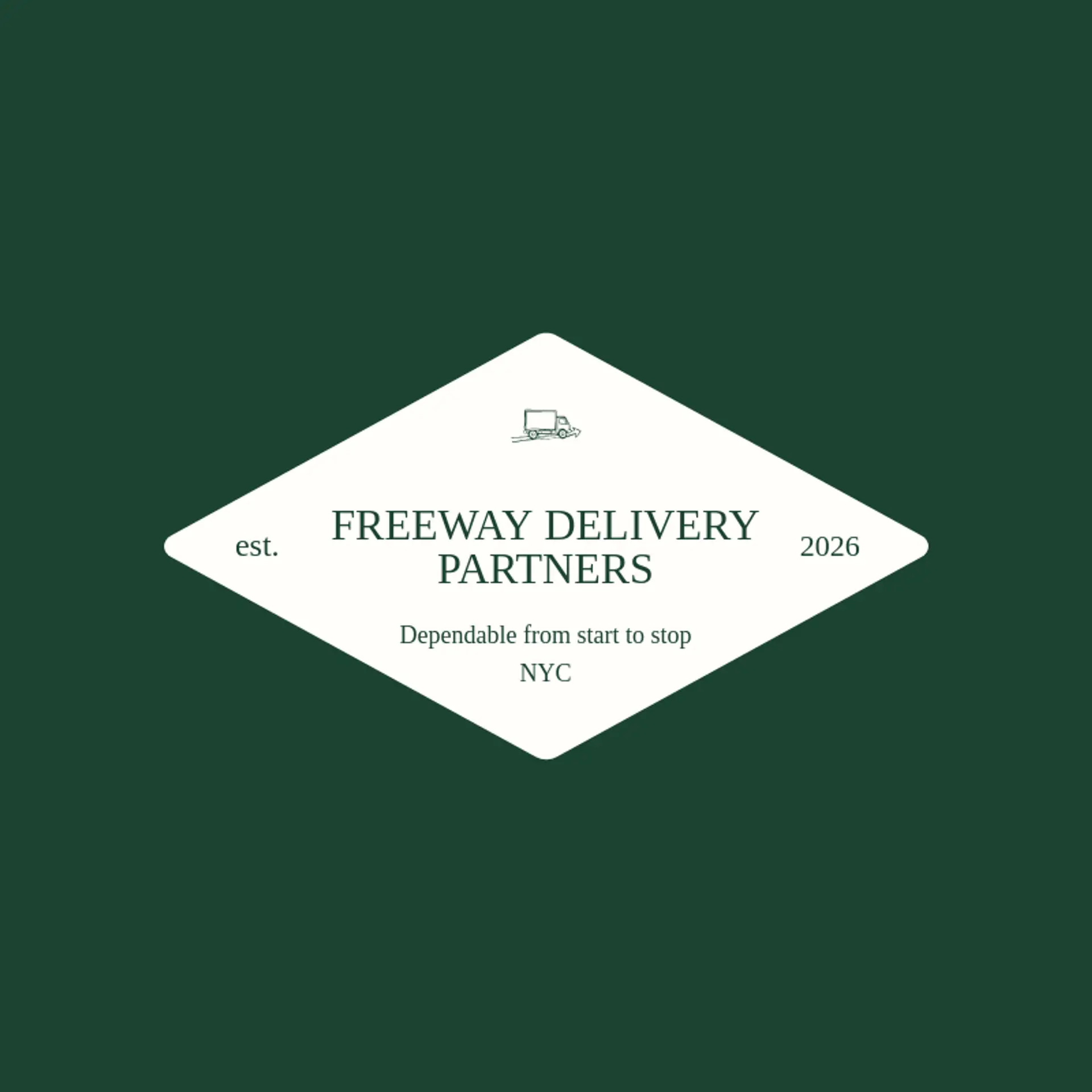 Freeway Delivery Partners logo for box truck