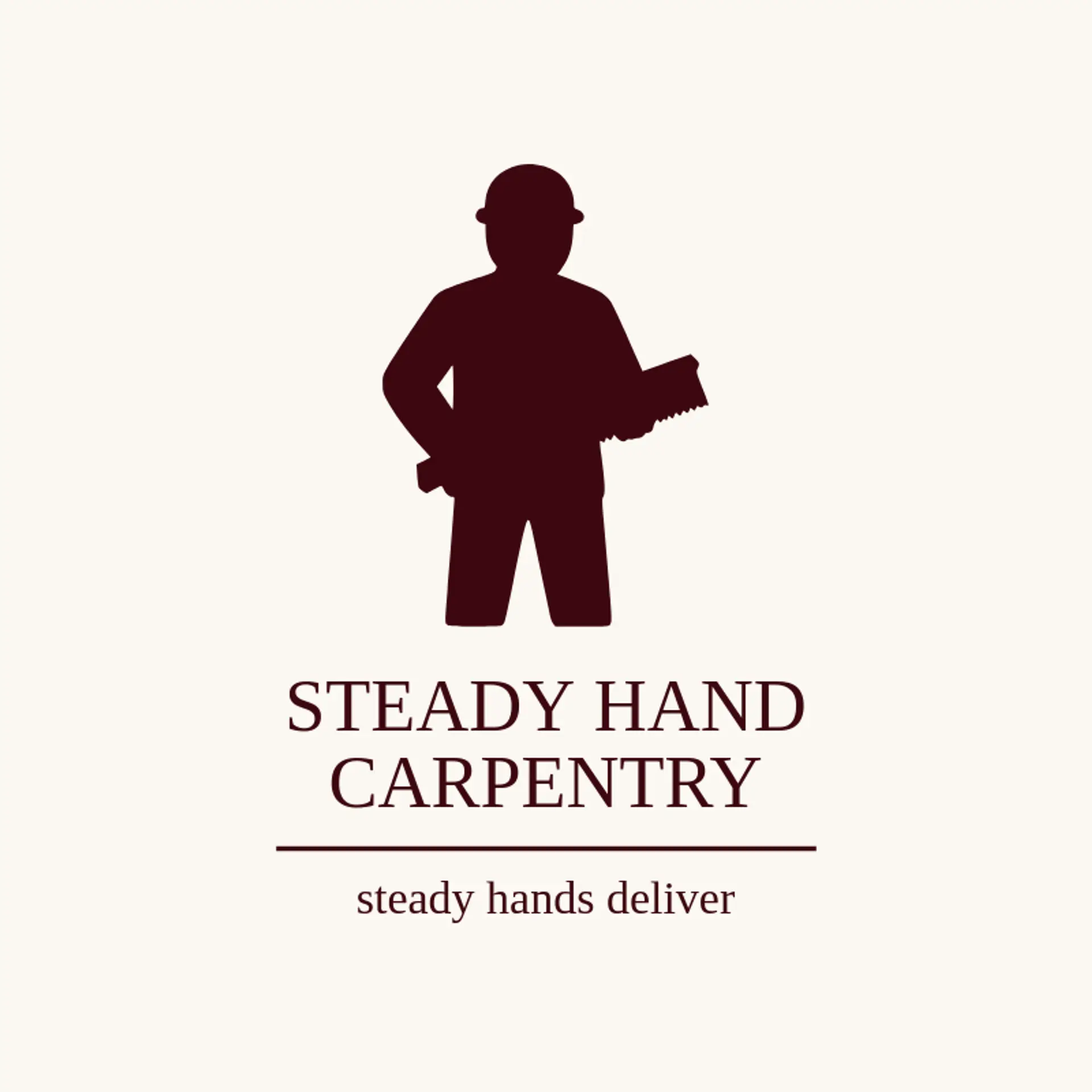Steady Hand Carpentry logo for carpenter