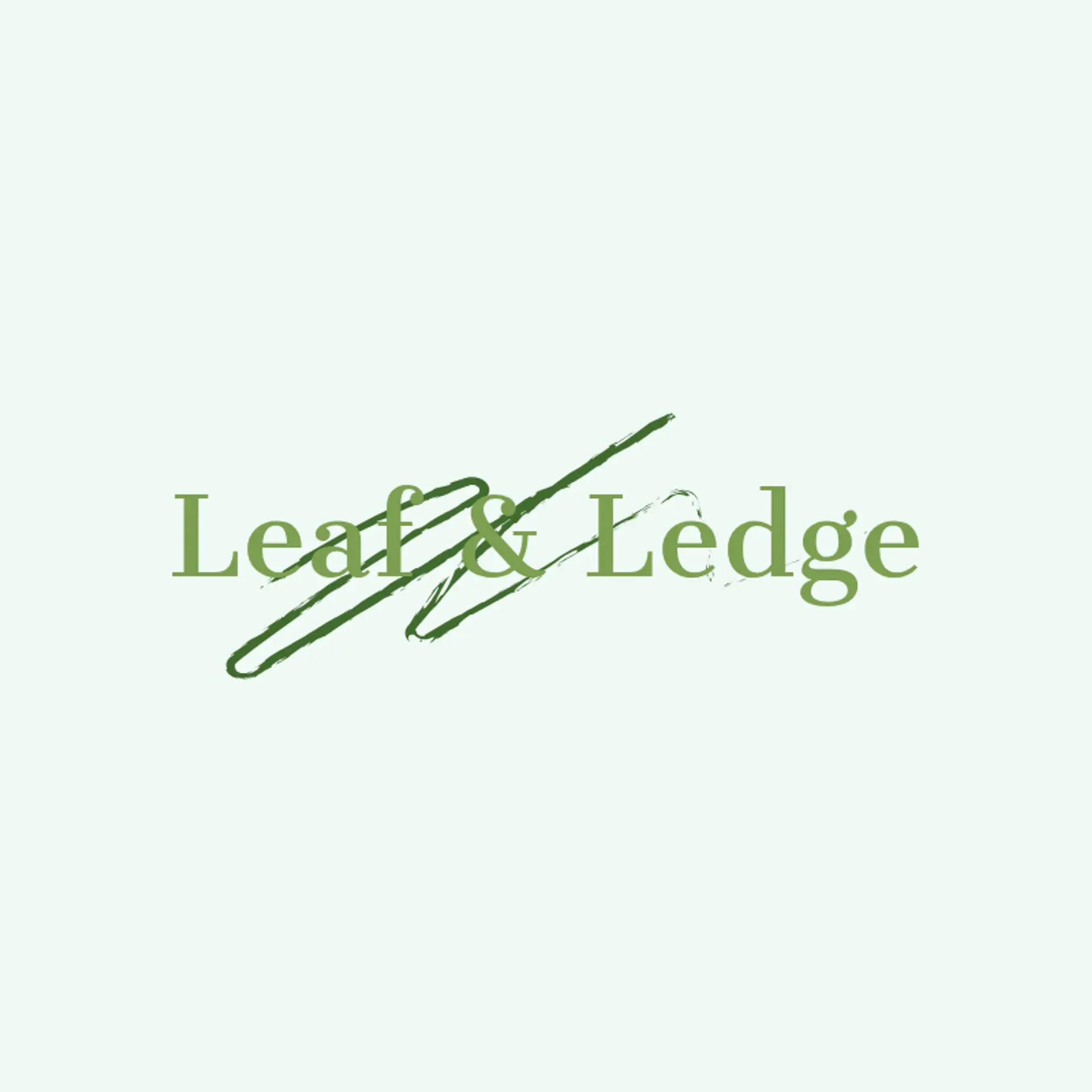 Leaf & Ledge logo for construction and landscaping