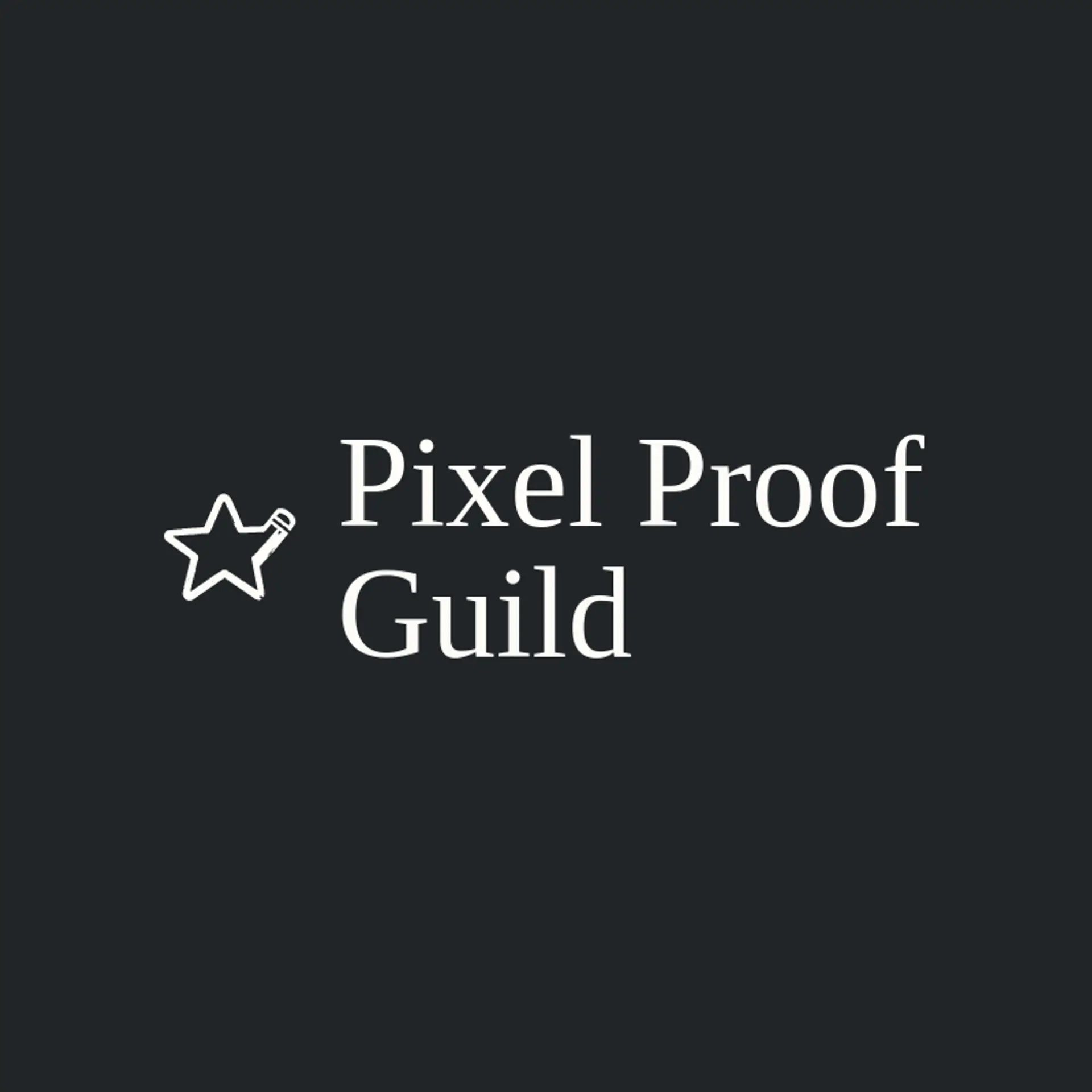 Pixel Proof Guild logo for nerd