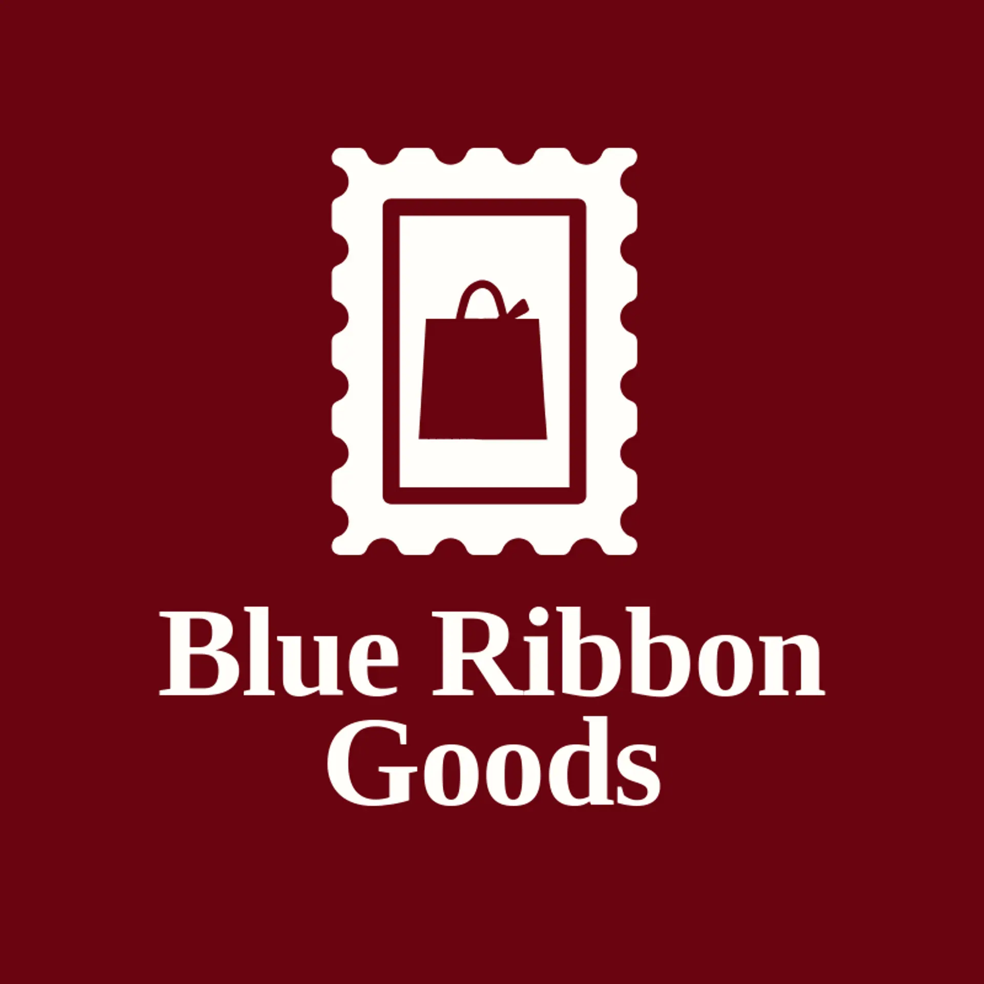 Blue Ribbon Goods logo for shopping bag