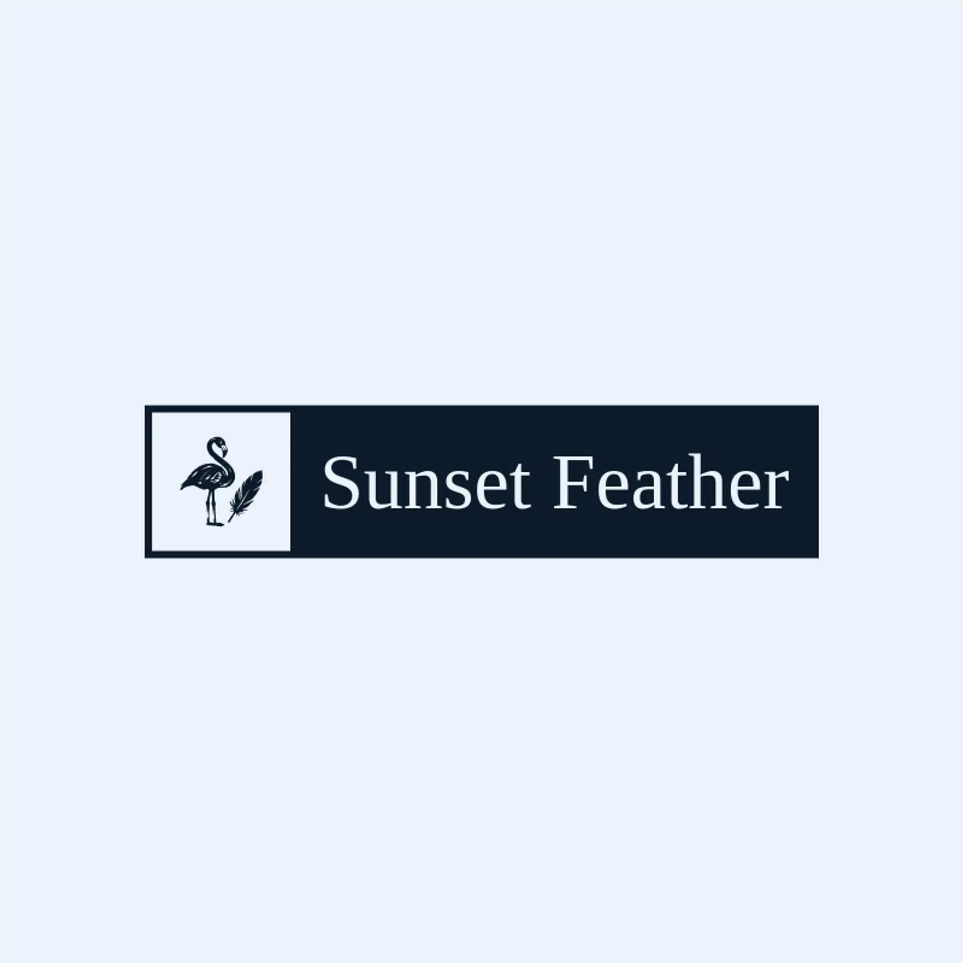 Sunset Feather logo for flamingo