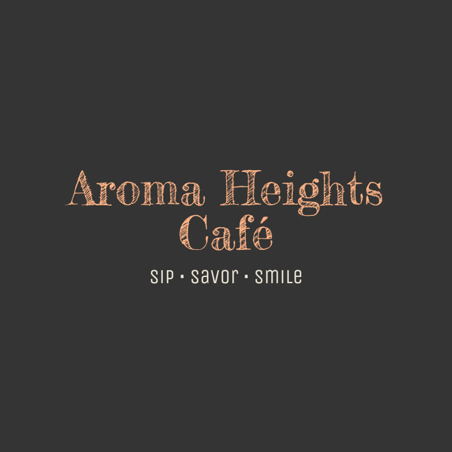 Aroma Heights Café logo for unique cafe
