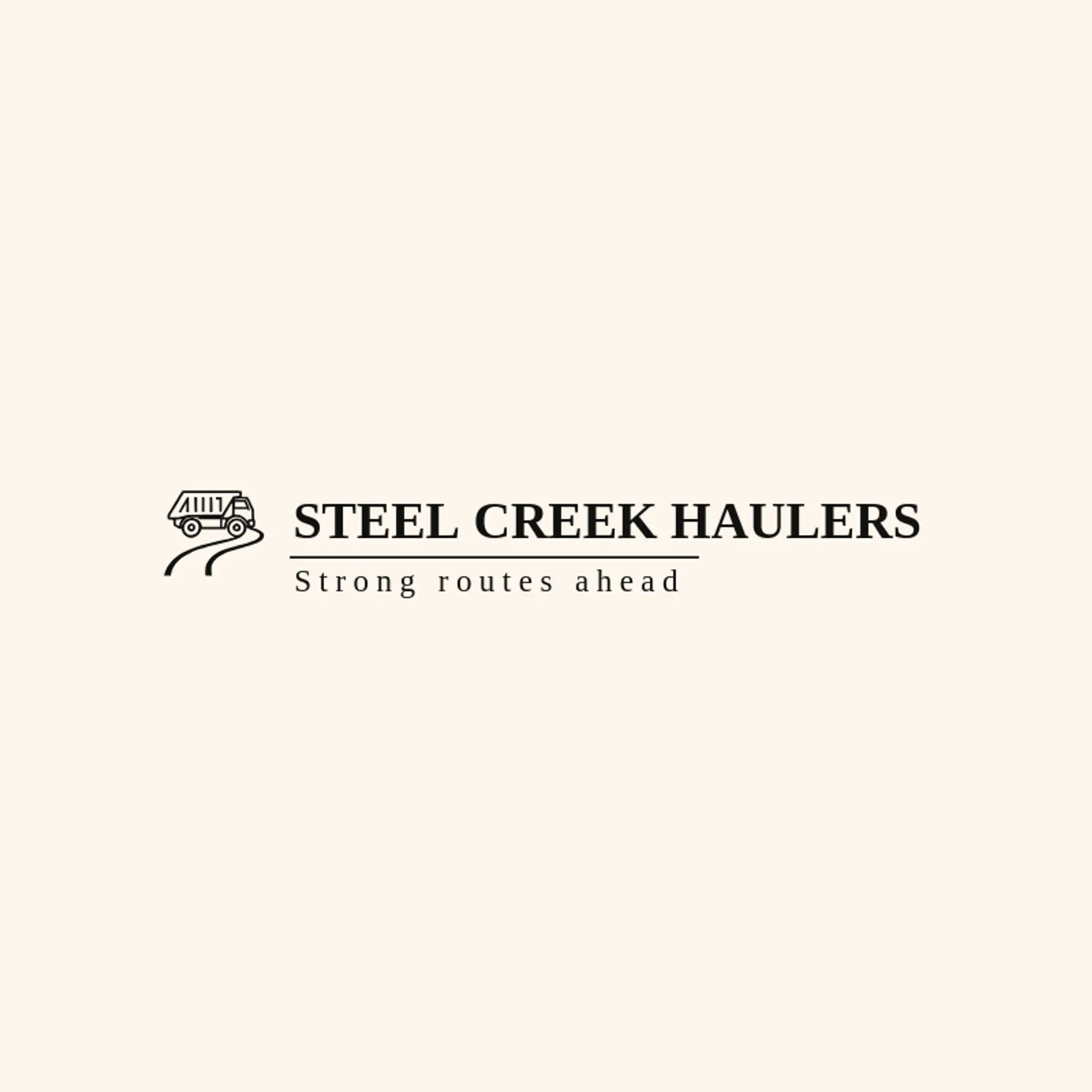 Steel Creek Haulers logo for dump truck