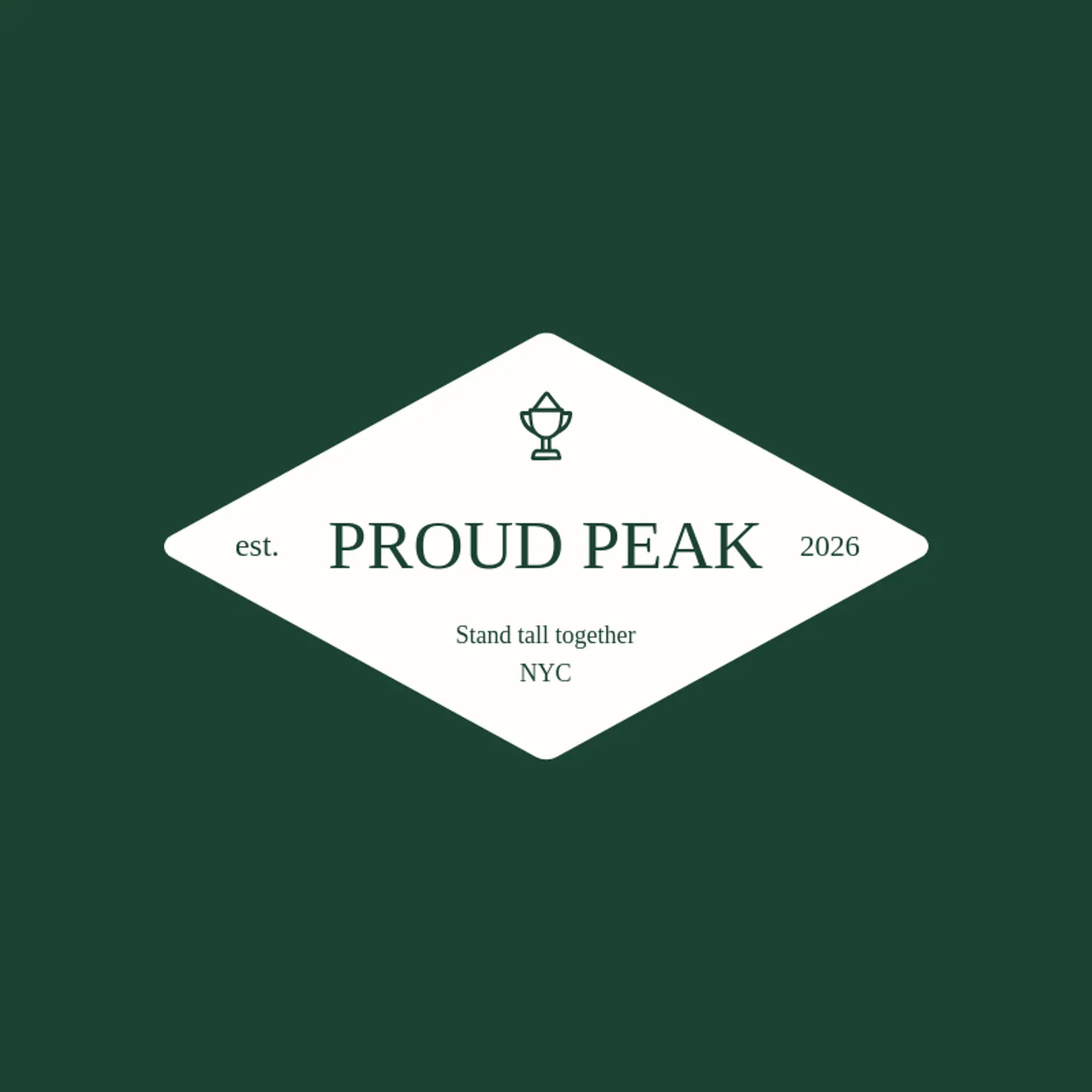 Proud Peak logo for trophy