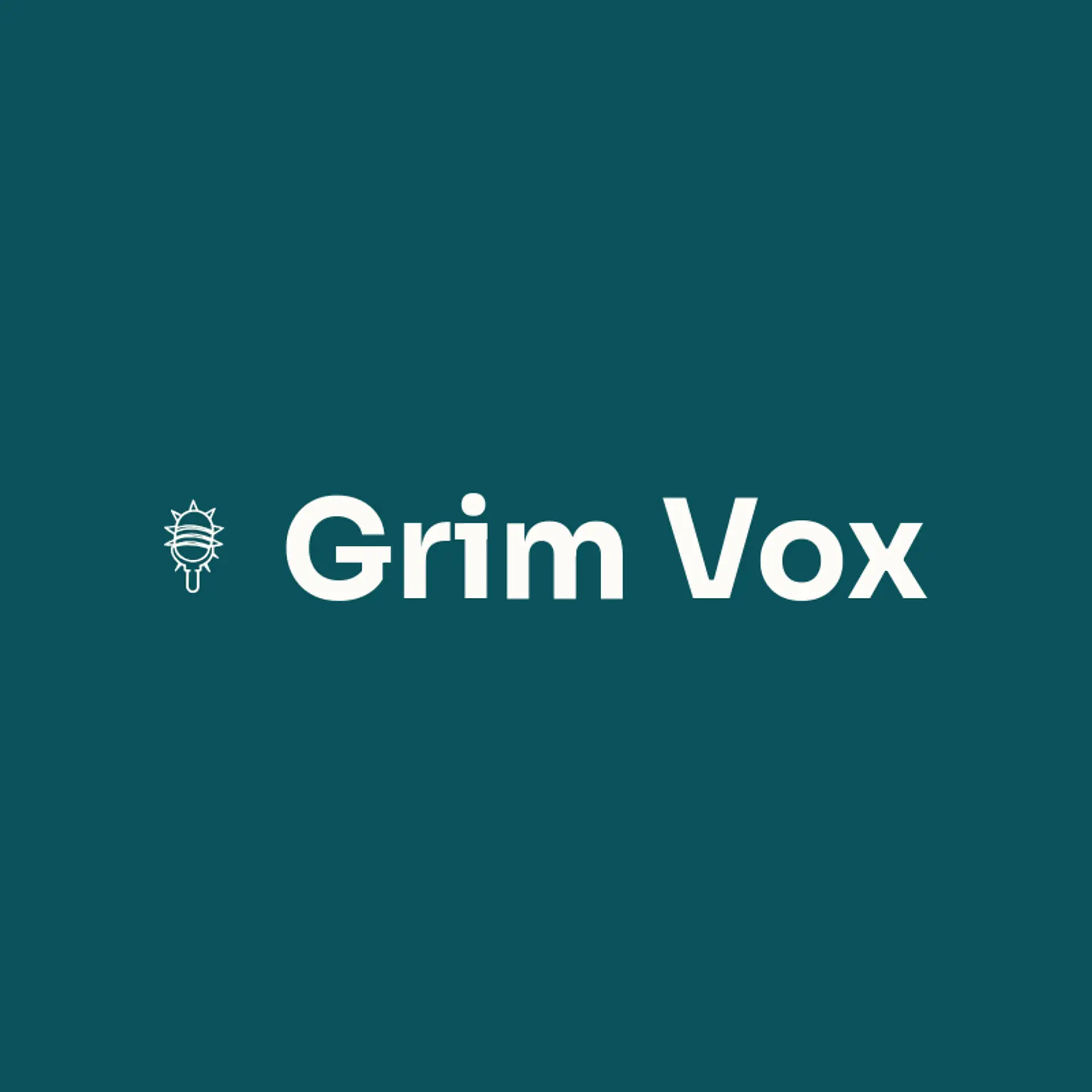 Grim Vox logo for death metal