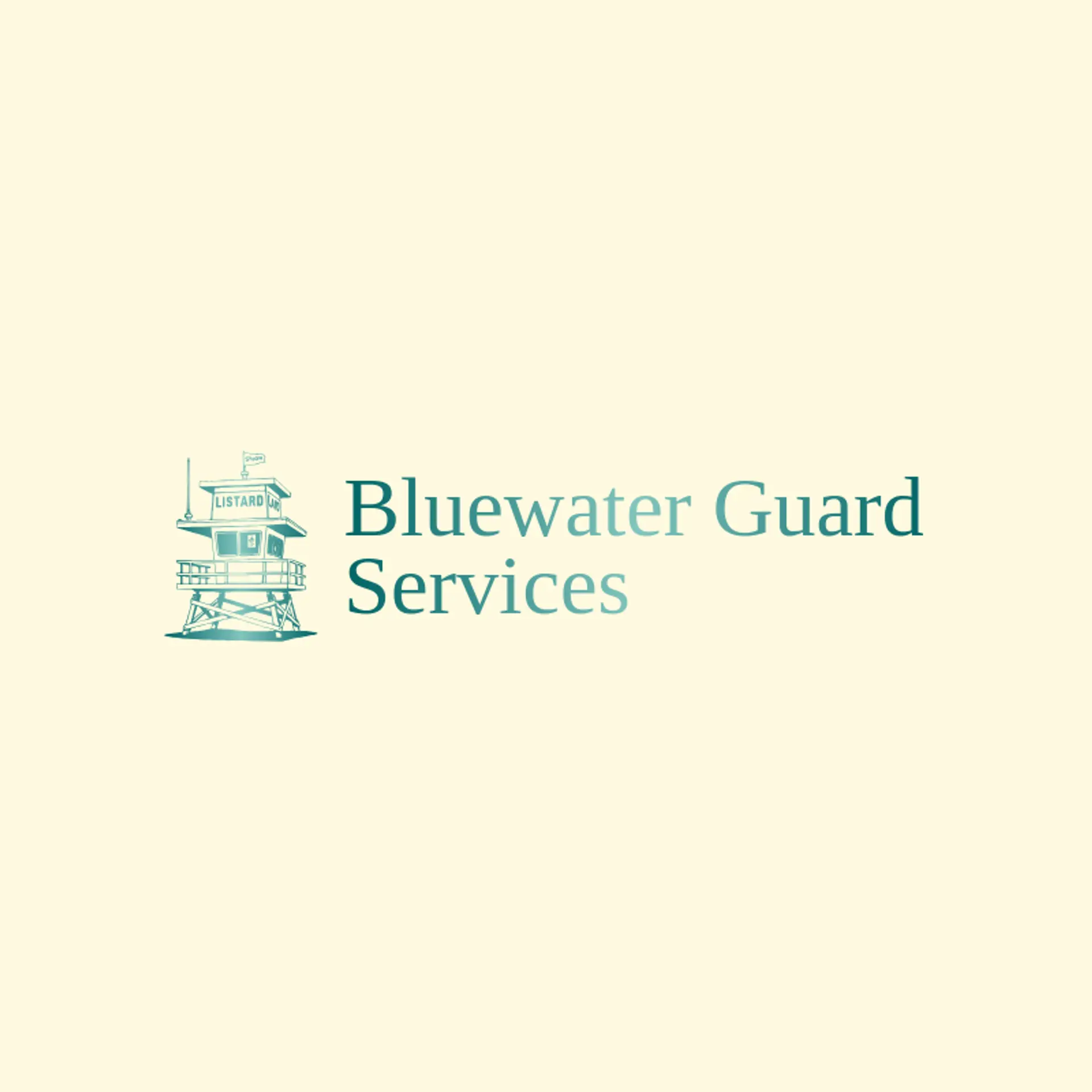 Bluewater Guard Services logo for coast guard